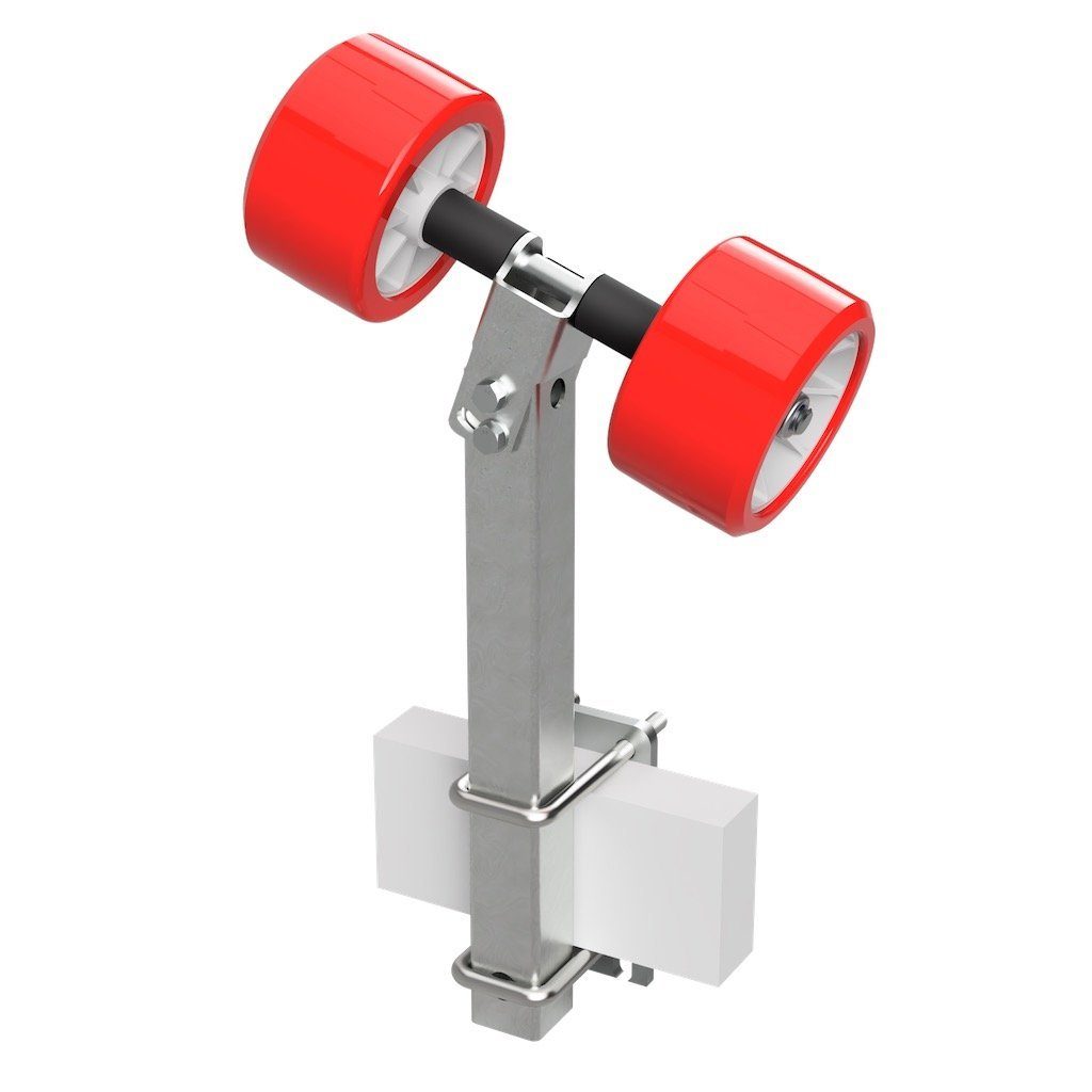 Auffahrrampe Pendelrollen Sliprollen Sliphilfe Bootstrailer TPU Ø 120 mm, 2er