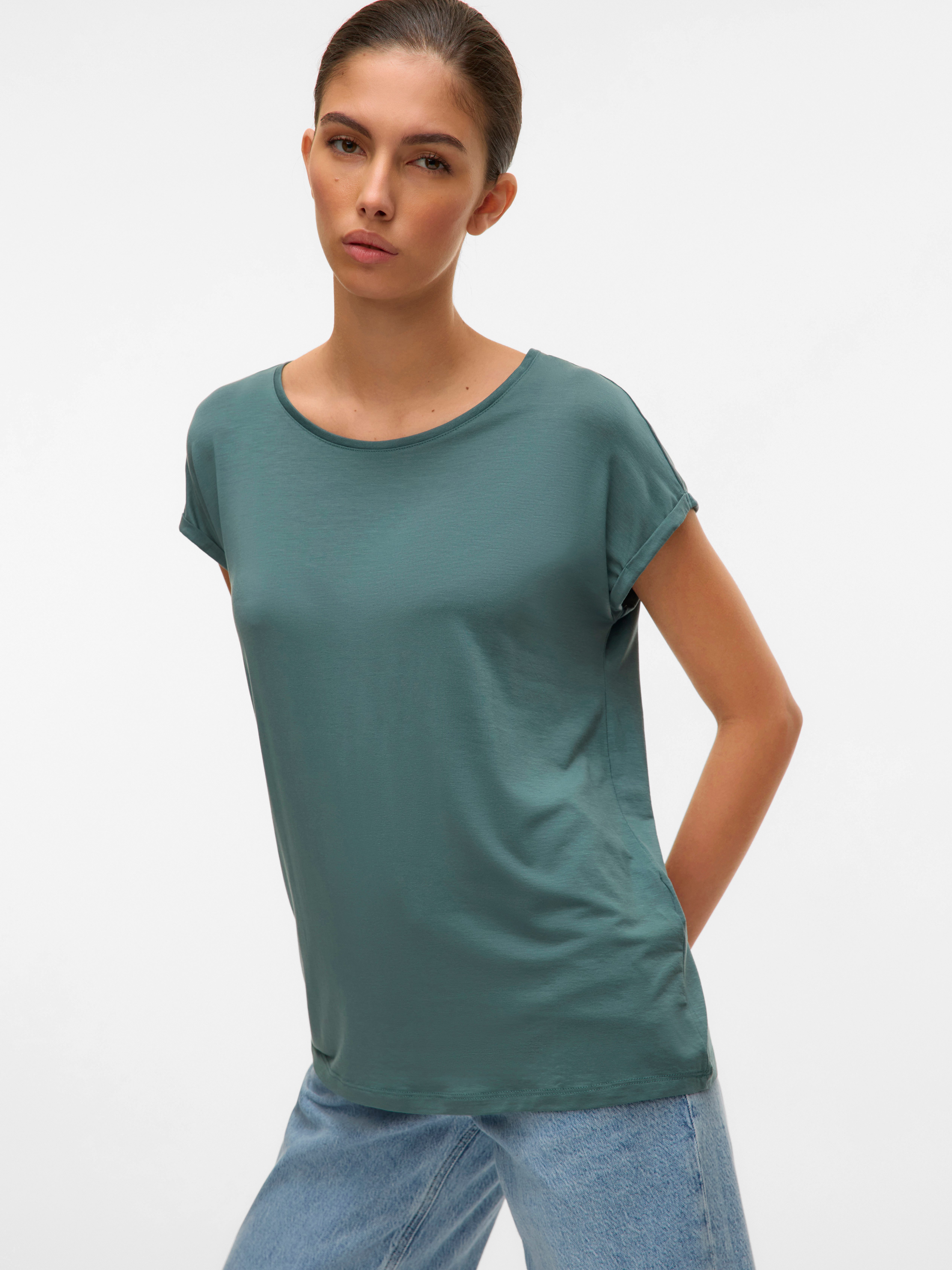 Vero Moda Rundhalsshirt VMAVA PLAIN SS günstig online kaufen