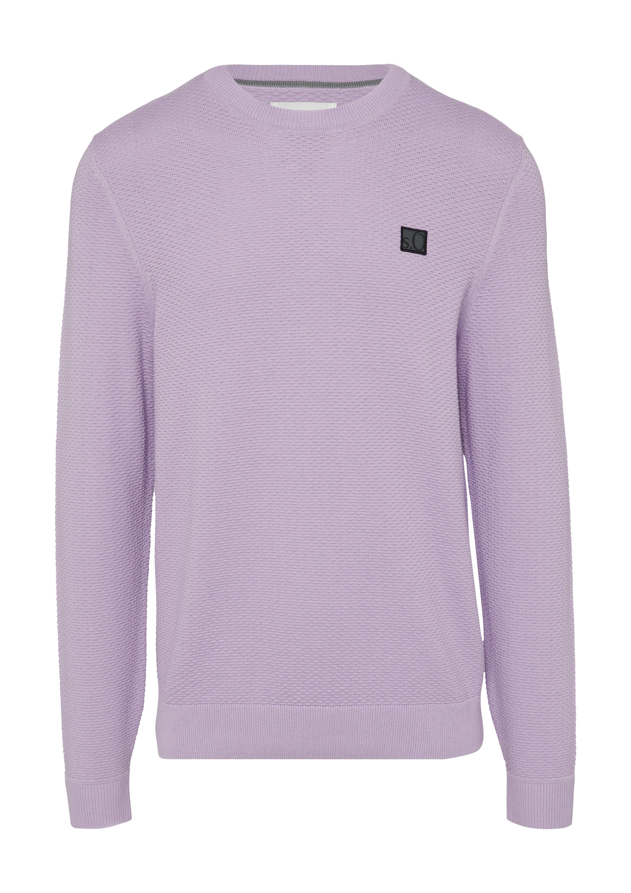 s.Oliver Longpullover Strickpullover Strukturierter Strickpullover mit Logo günstig online kaufen