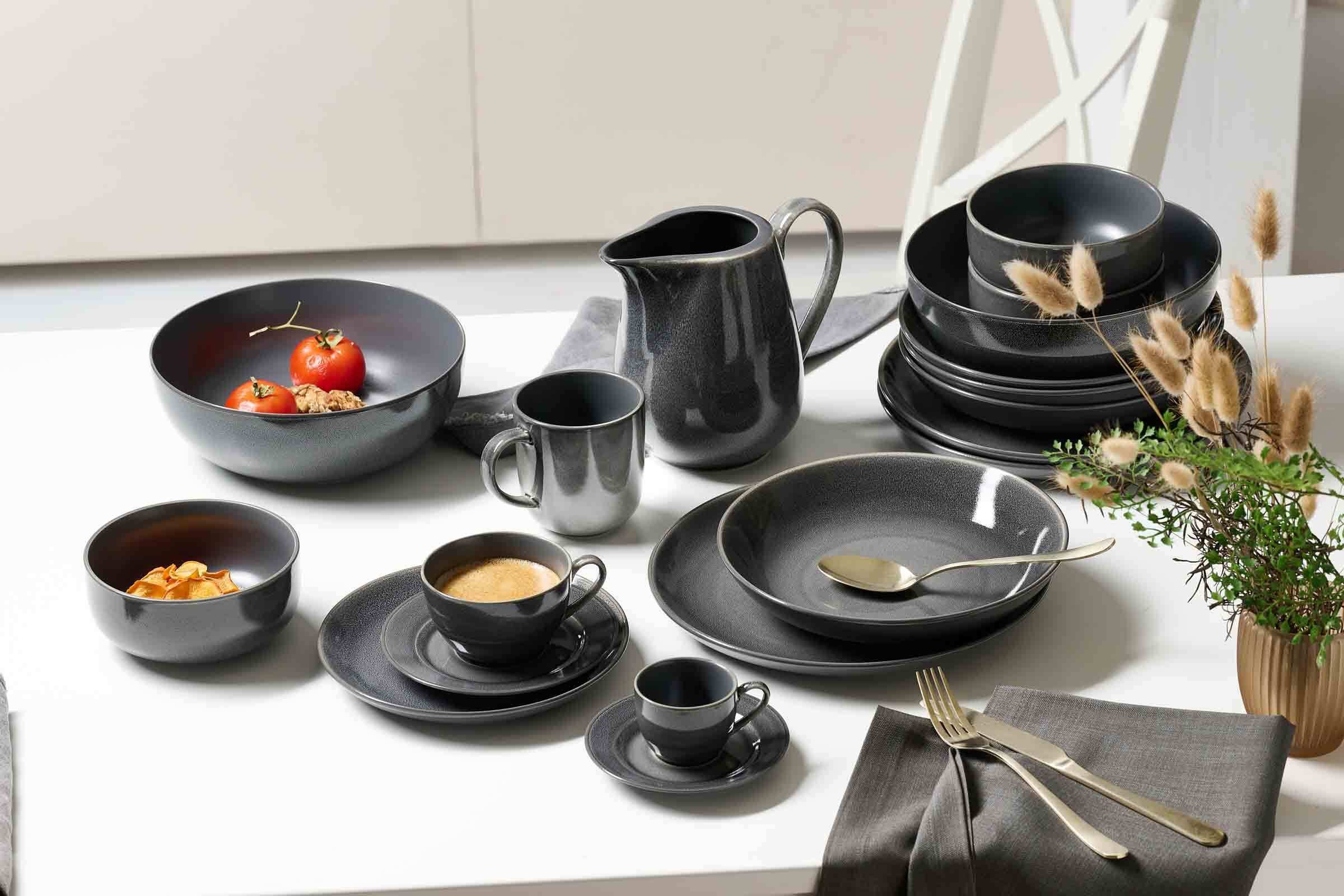 Ritzenhoff & Breker Espressotasse Toledo Espressotassen 90 ml 6er Set, 6-tlg., Steinzeug