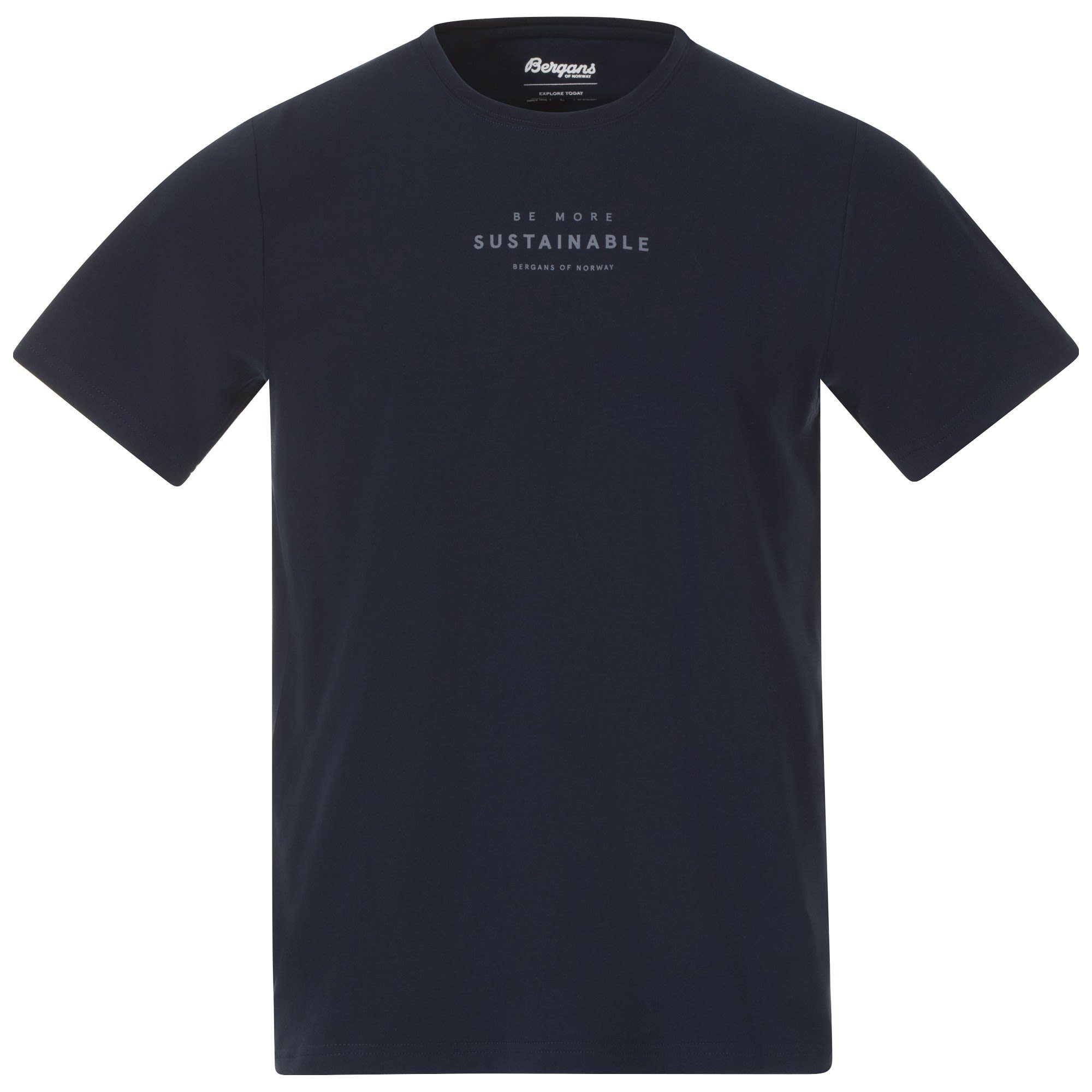 Bergans T-Shirt Bergans Graphic M Tee Herren Kurzarm-Shirt Navy Blue - Husky Blue