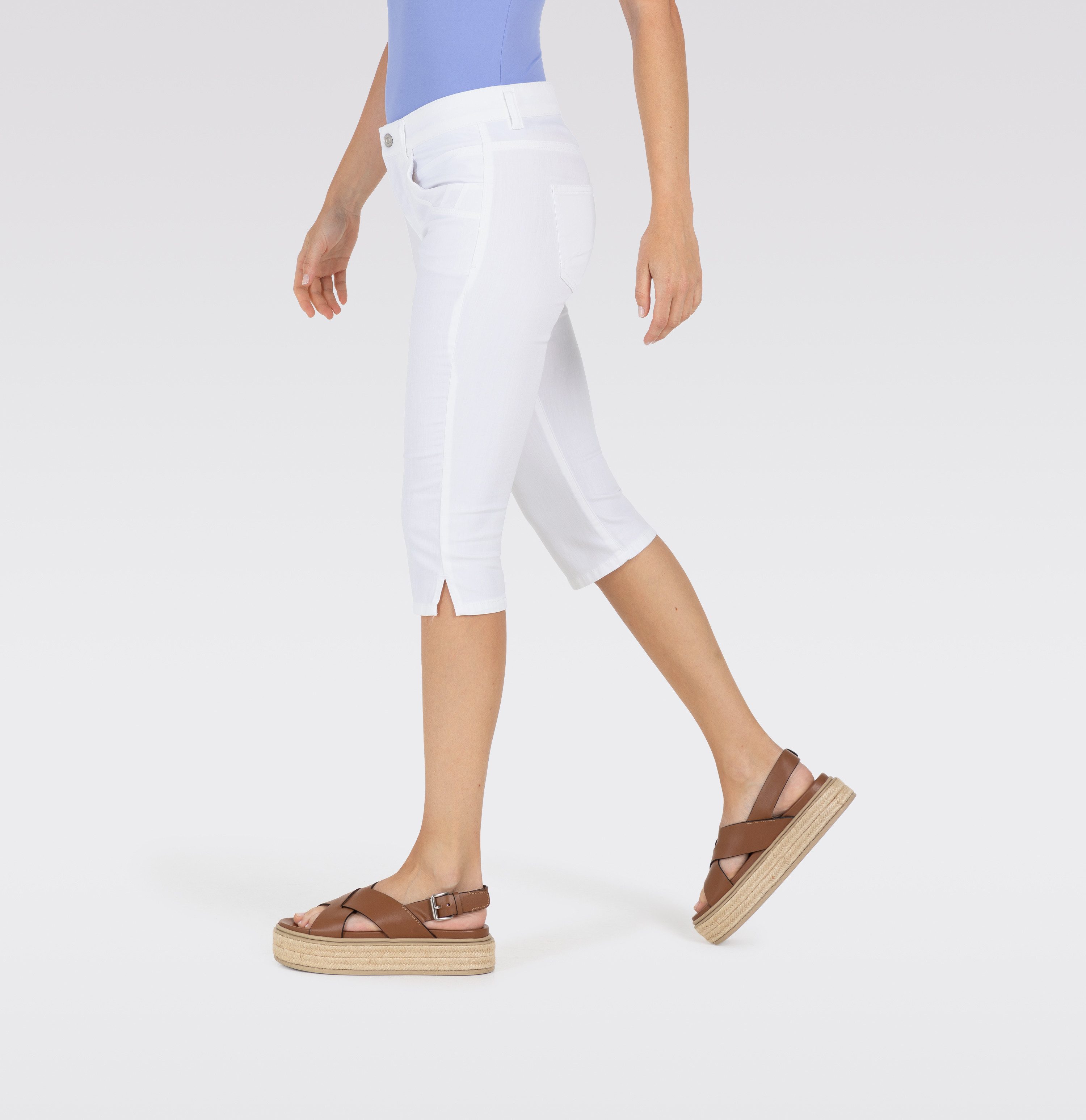 MAC Caprijeans CAPRI Eingelegte Zierfalten am Saum