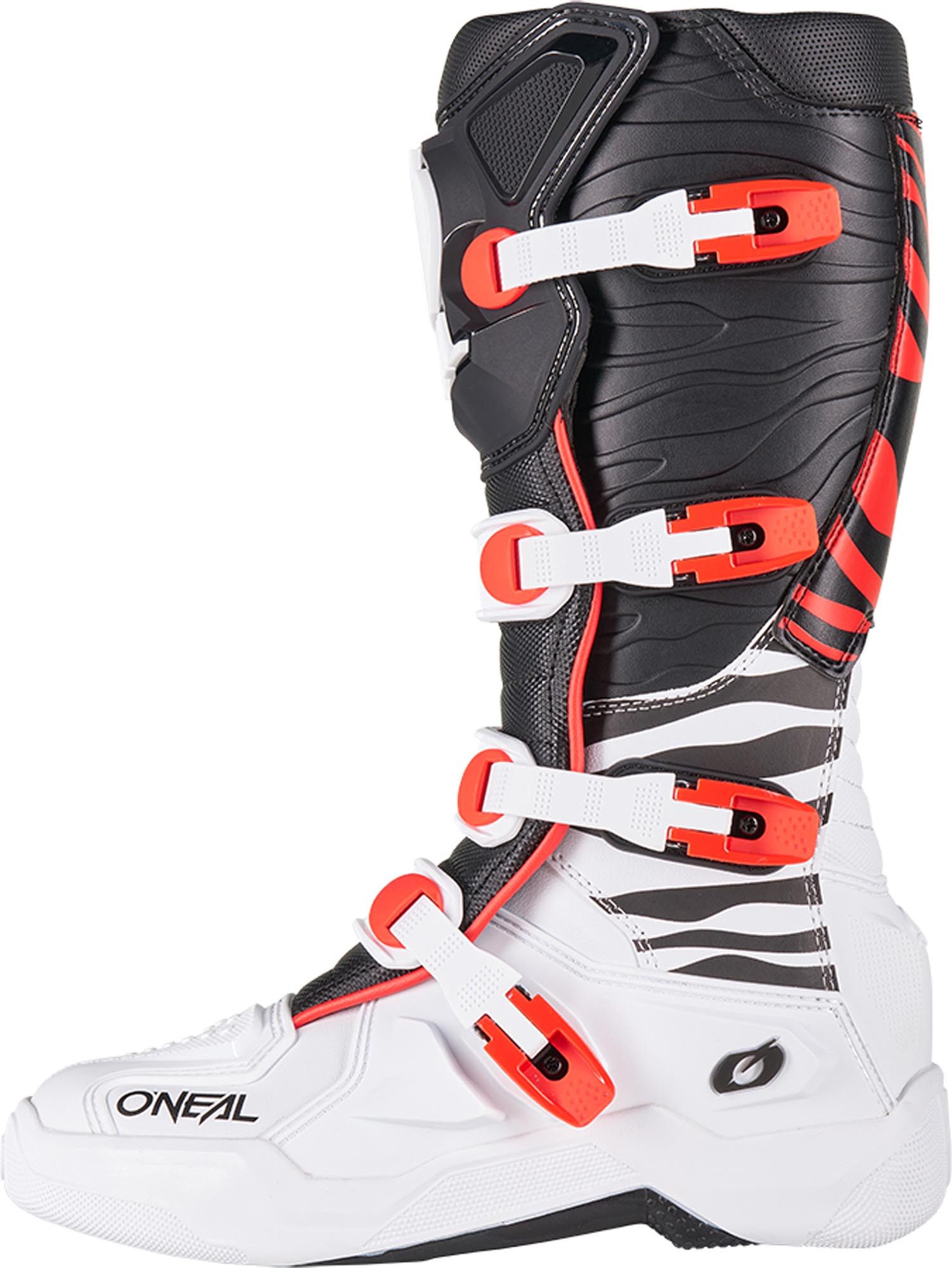 O’NEAL 3SRS Zebra Motocross Stiefel Motorradstiefel Atmungsaktiv