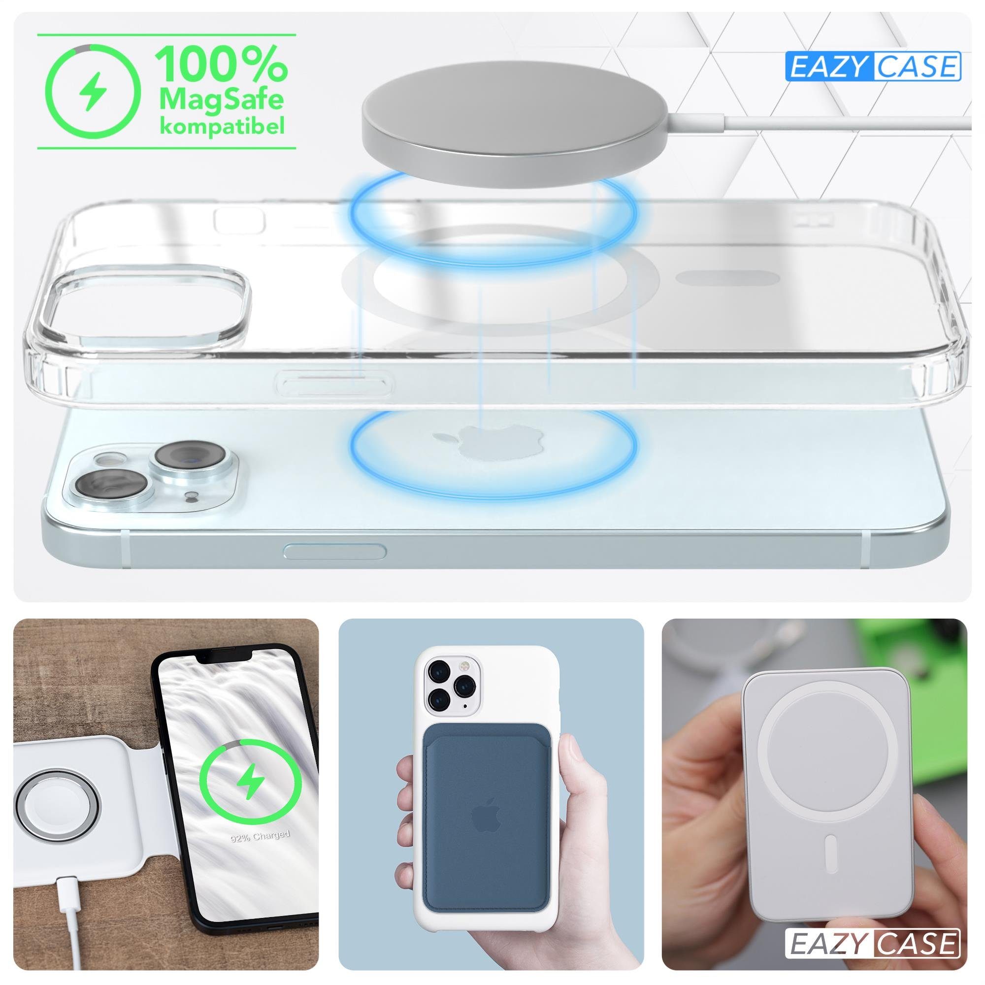 EAZY CASE Handyhülle Transparente Hülle mit MagSafe für iPhone 15 Plus 6,7 Zoll, Back Cover, Bumper Case, Handy Schutzhülle Kameraschutz, Durchsichtig – Bild 3 von 5
