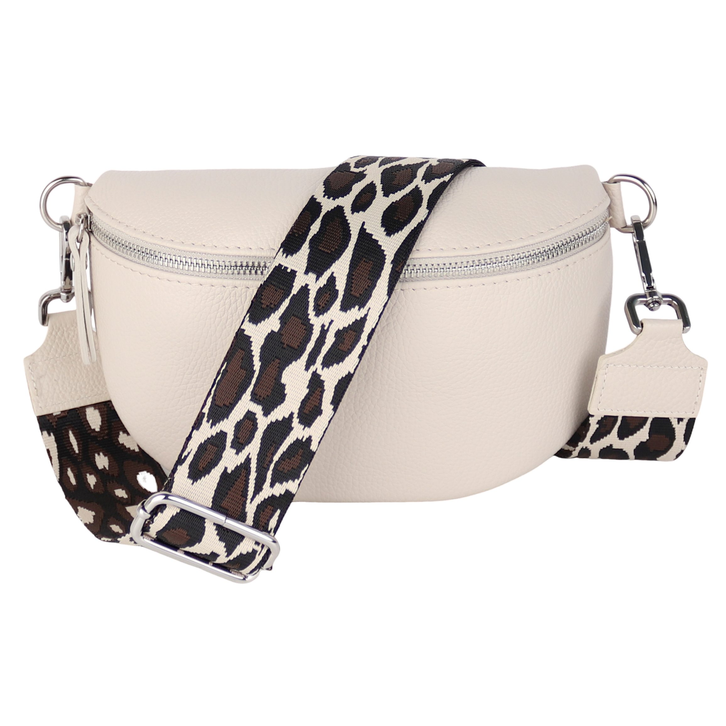 Bauchtasche Damen, Echtleder, Made in Italy, Umhängetasche, Brusttasche