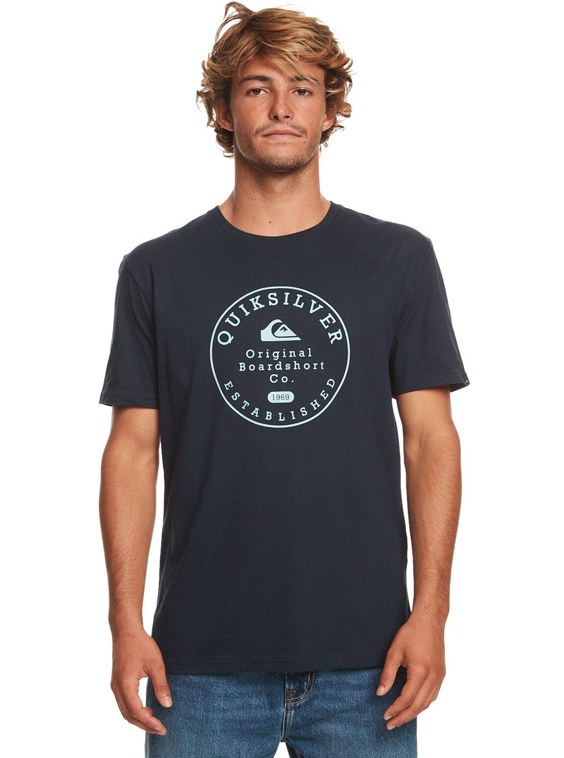 Quiksilver T-Shirt Circle Trim Navy Blazer | Sport-T-Shirts