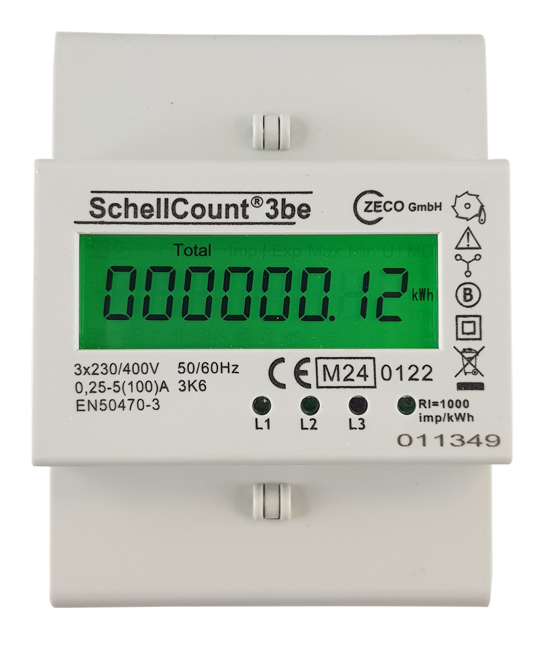 Schellcount Drehstromzähler 3-Phasen Energiezähler, MID geeicht, günstig online kaufen