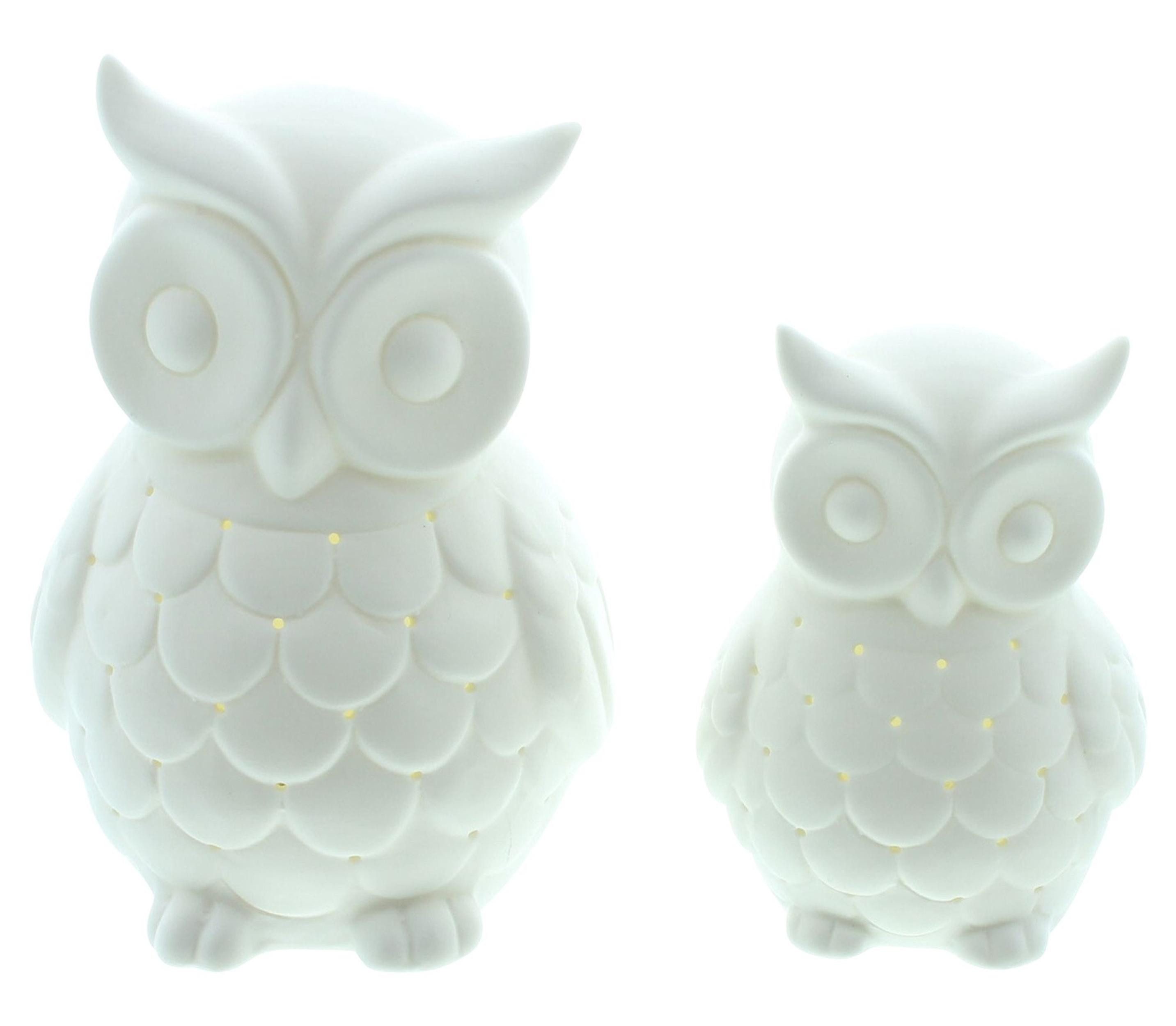 LED Dekoobjekt LED-Eule "White", 2er Set
