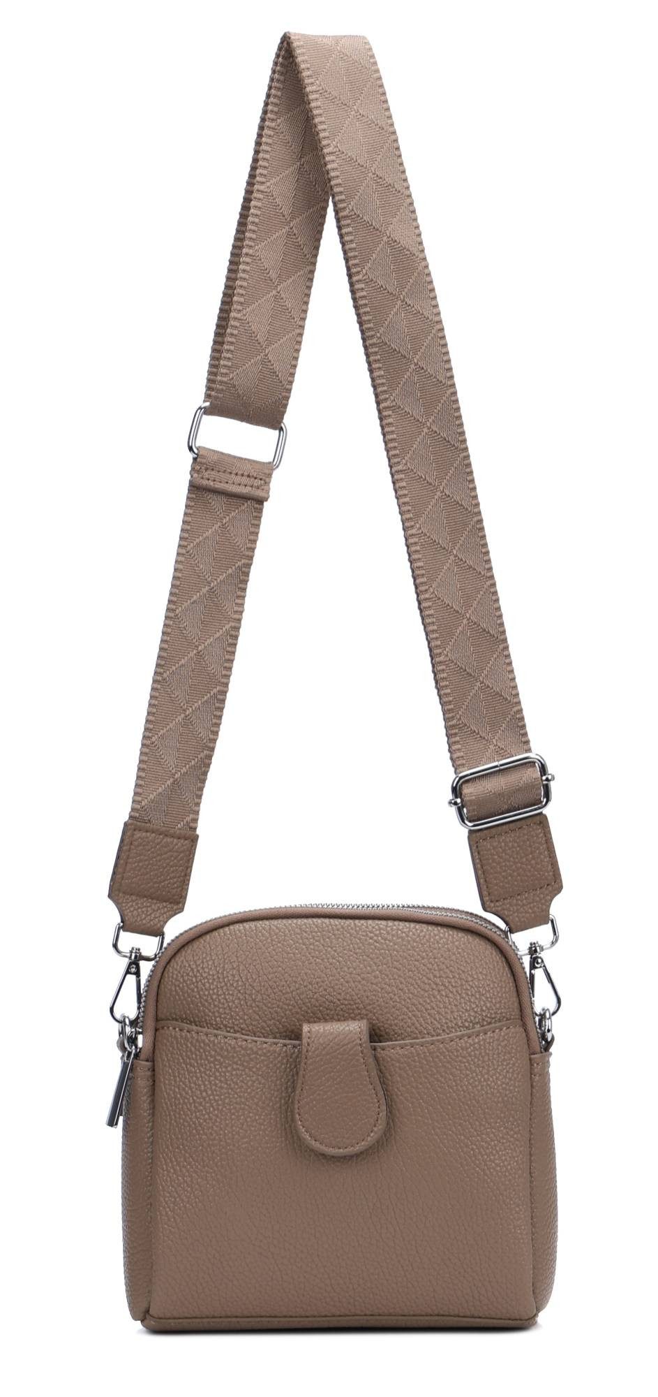 Schultertasche Damen Tasche Minibag Umhängetasche Geldbörse Handytasche Crossover