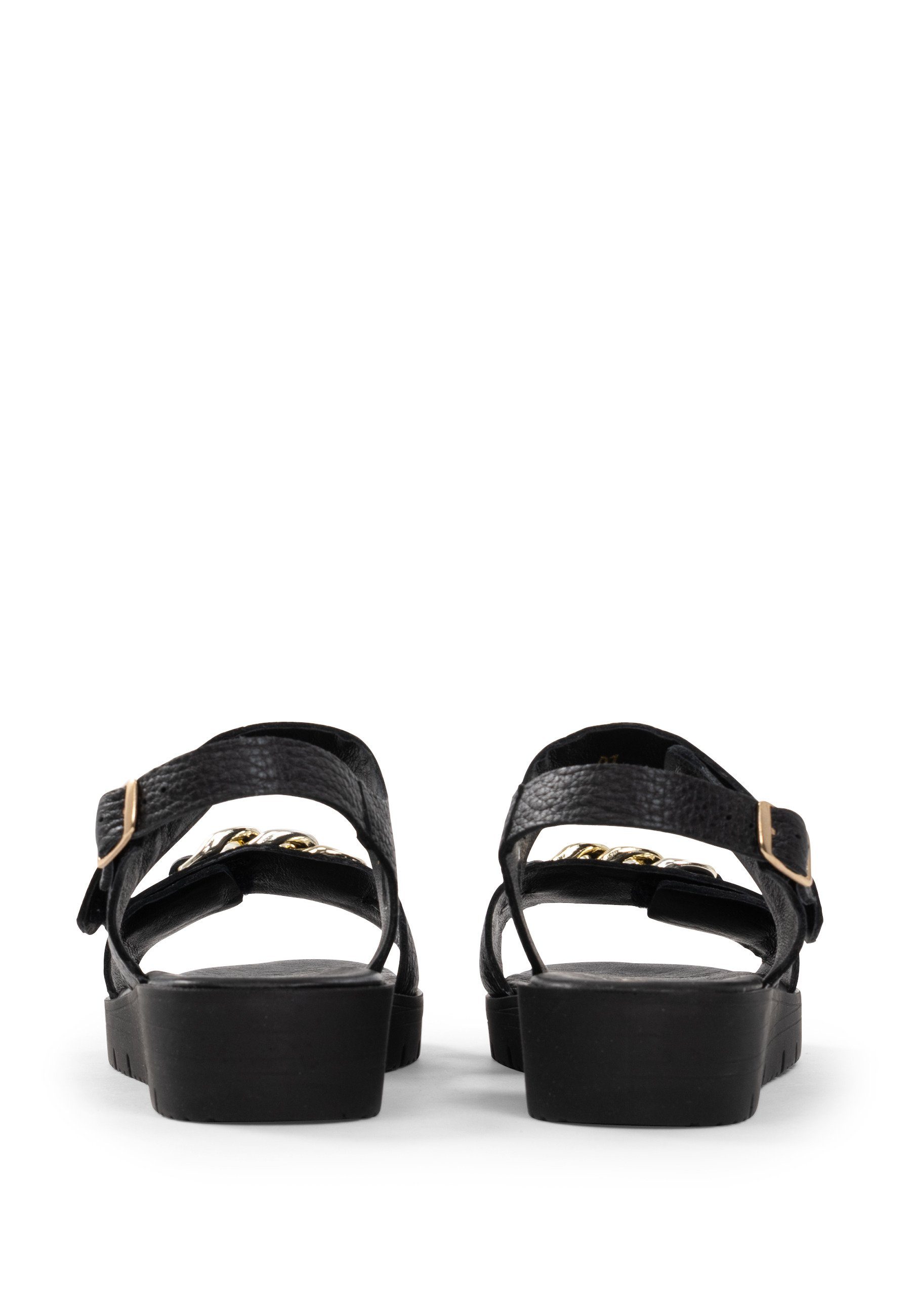 Sandale Damenschuhe schwarz vitaform Hirschleder Sandale