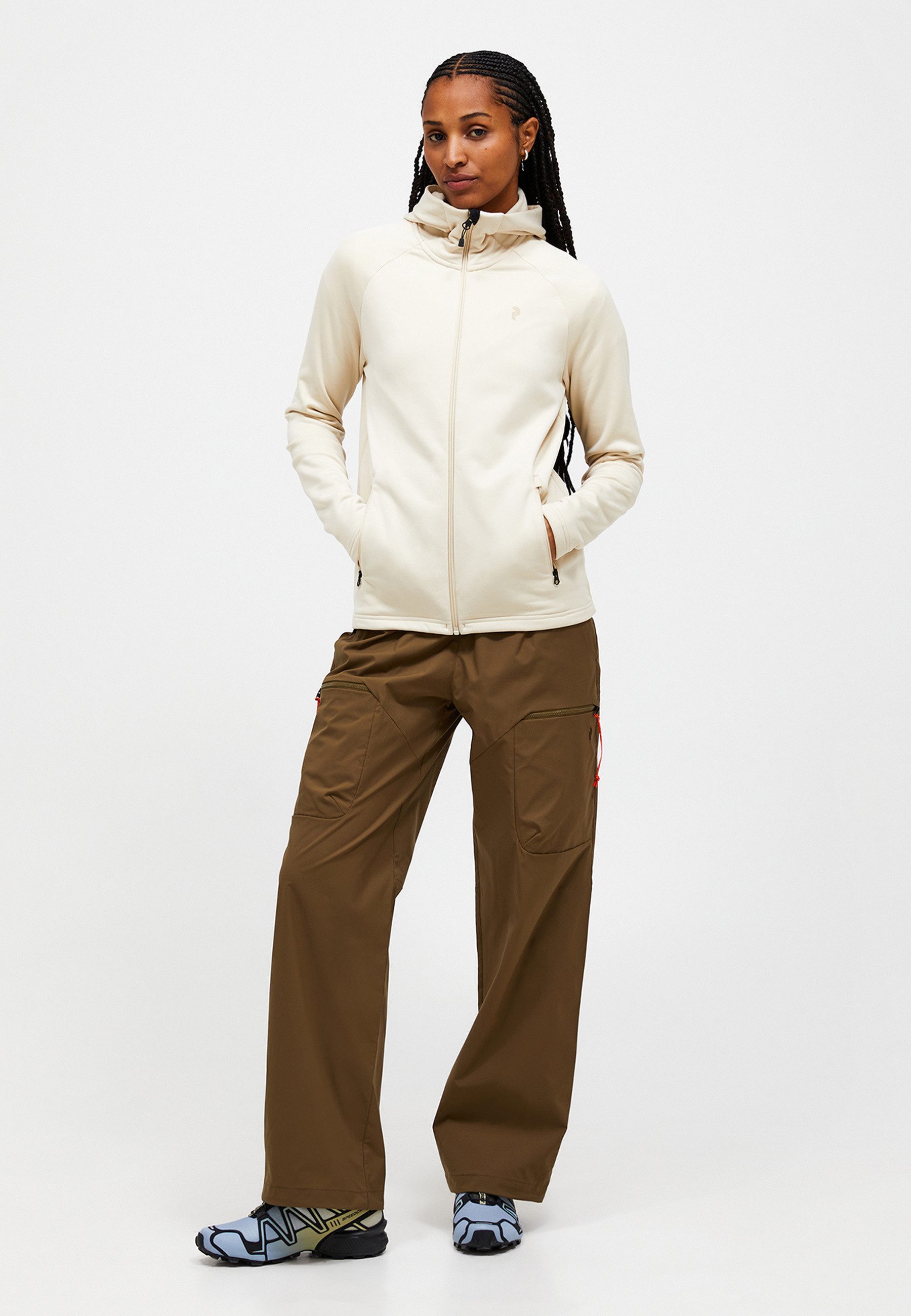 Peak Performance Fleecejacke W Rider Essentials Midlayer Zip Hood mit sportivem Design