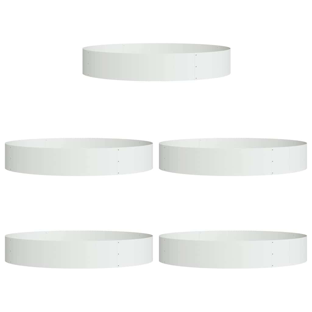 vidaXL Blumentopf Gartenpflanzer 5 pcs Weiß günstig online kaufen