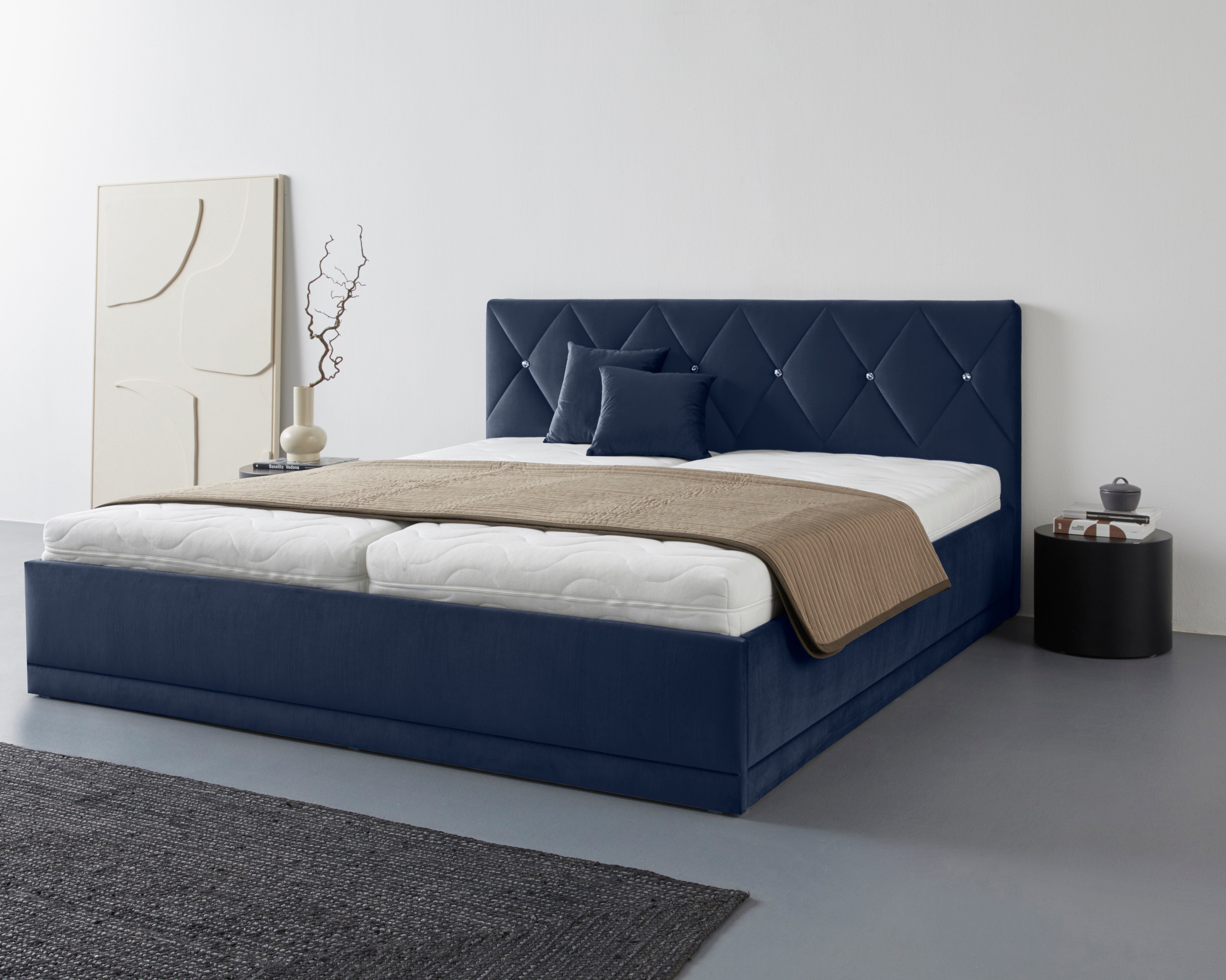 Westfalia Schlafkomfort Polsterbett "Adamas" auch mit Bettkasten, Knopfheft günstig online kaufen