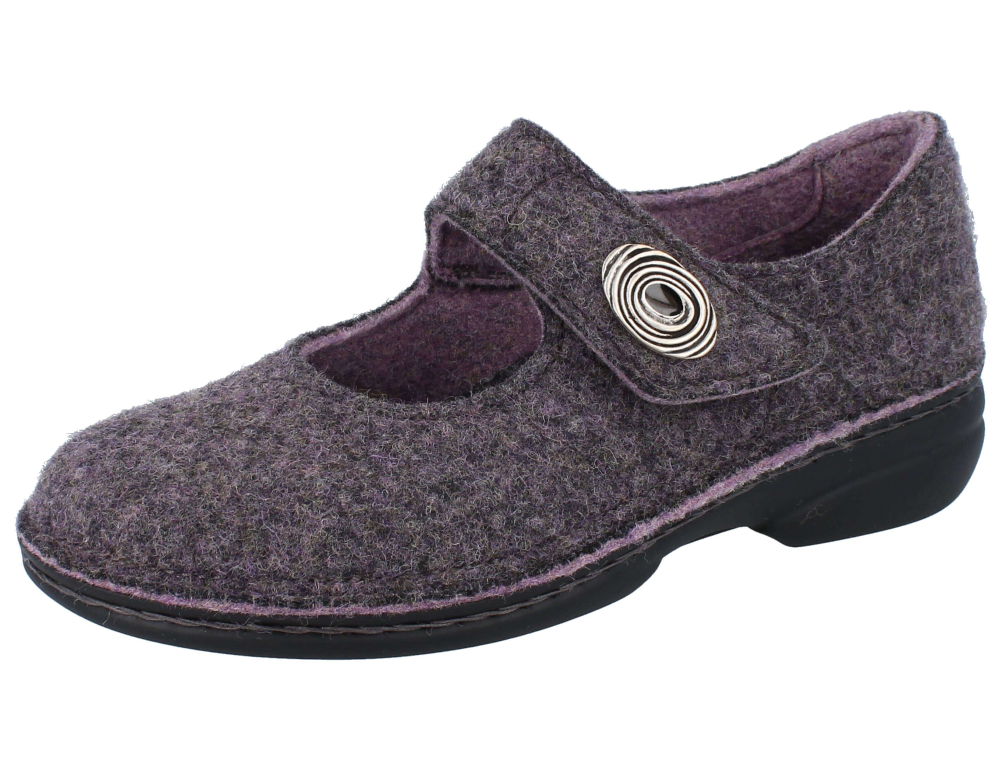 FINN COMFORT Ramsau Damen Hausschuhe lila Doublefilz - Größe: 37 Hausschuh