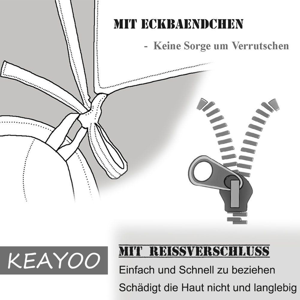 KEAYOO Kinderbettwäsche QWKL, Baumwolle, 2 teilig, 100% Baumwolle Kinderbettwäsche mit Dino
