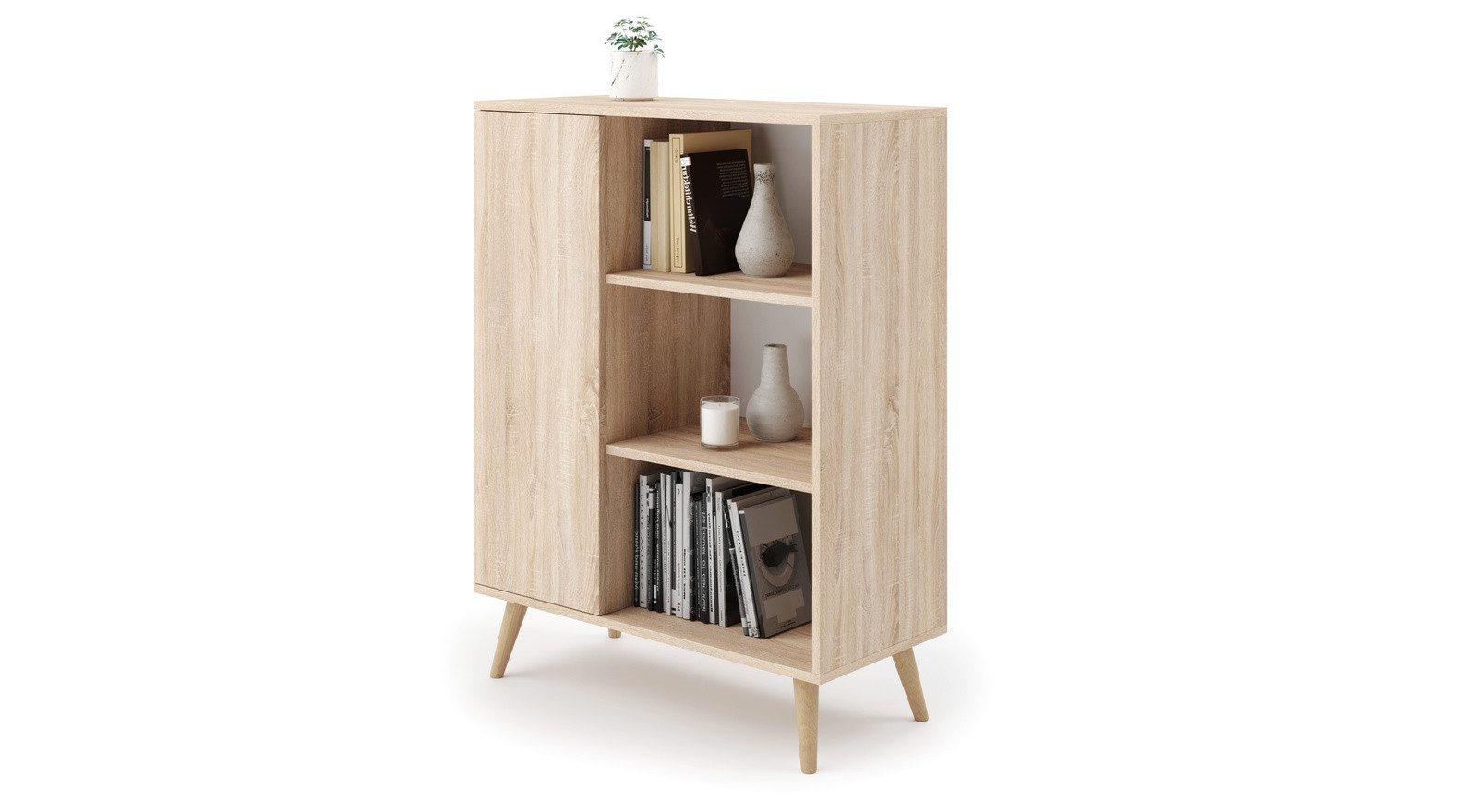Raumhirsch Furniture Bücherregal Fondi für das Wohnzimmer - Elegant und Vielseitig