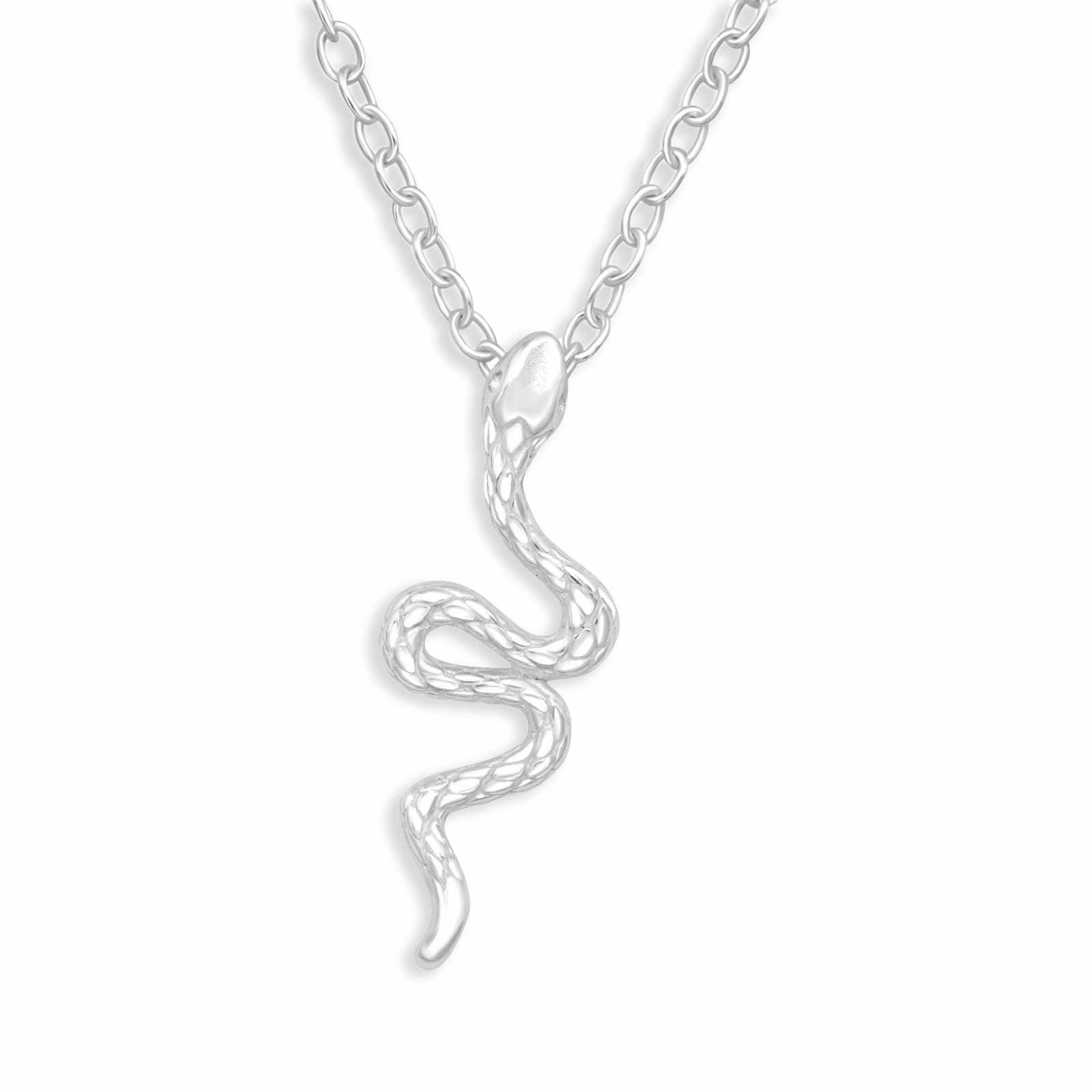 Monkimau Kette Schlangen Silber Anhänger Halskette mit Schmuck (Packung) Damen
