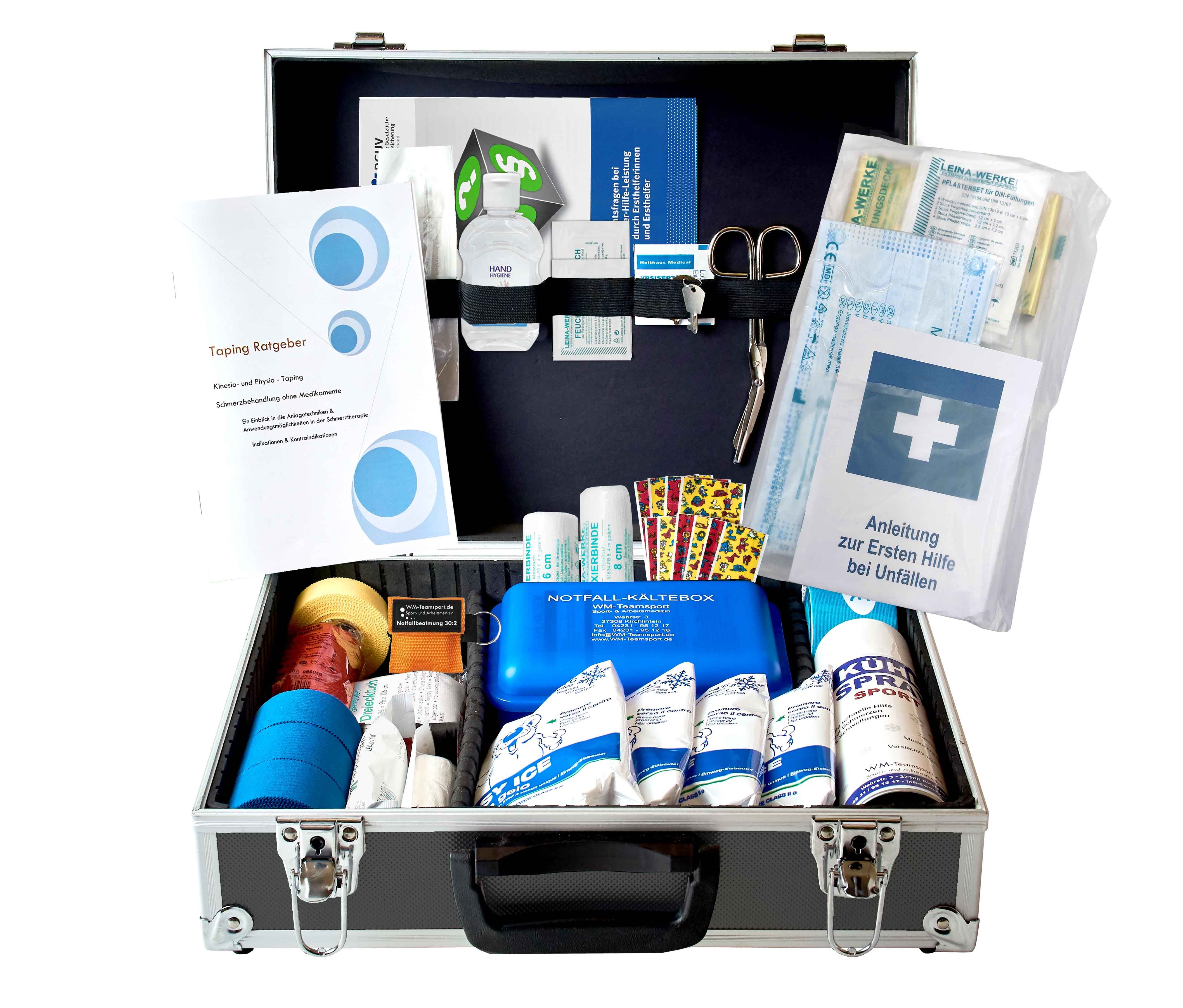 WM-Teamsport Erste-Hilfe-Koffer Sport-Betreuerkoffer zur Behandlung von Sport-Verletzungen