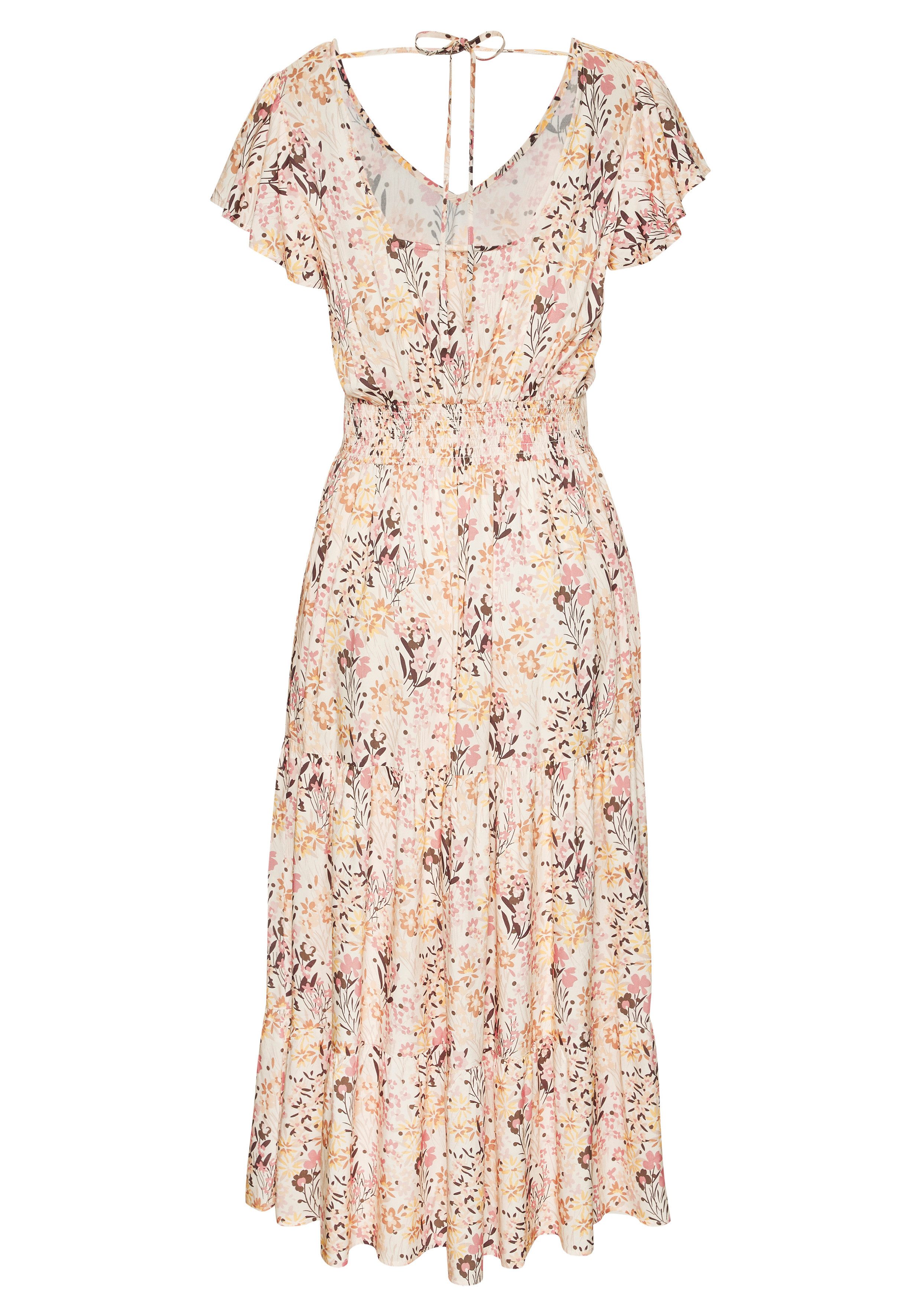 Vivance Midikleid mit Blümchendruck und Flügelärmeln Elegantes Sommerkleid aus Webware, Blumenkleid, Druckkleid. Reduzierter Preis € 49,99. Unverbindliche Preisempfehlung € 69,99