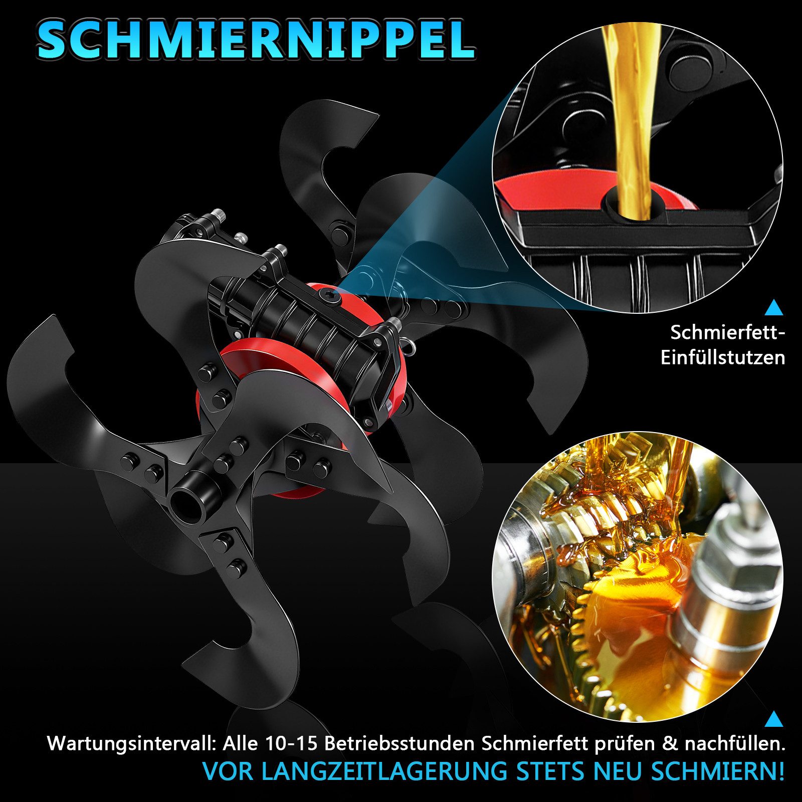 XERSEK Motorsensenmesser Bodenlockerungsrad für Freischneider, 23x25cm Fräskopf Unkrautrad (Arbeitsbreite 23 cm, 26mm-9K-Anschluss Manganstahl-Messer Doppelt Verstärktes Legierungsrad), Fräskopf Tiefpflugrad zur Elektro- & Benzin-Rasenmäher in Garten Feld