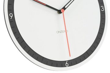 ONZENO Wanduhr THE SPORTY. 29x29x0.5 cm (handgefertigte Design-Uhr)