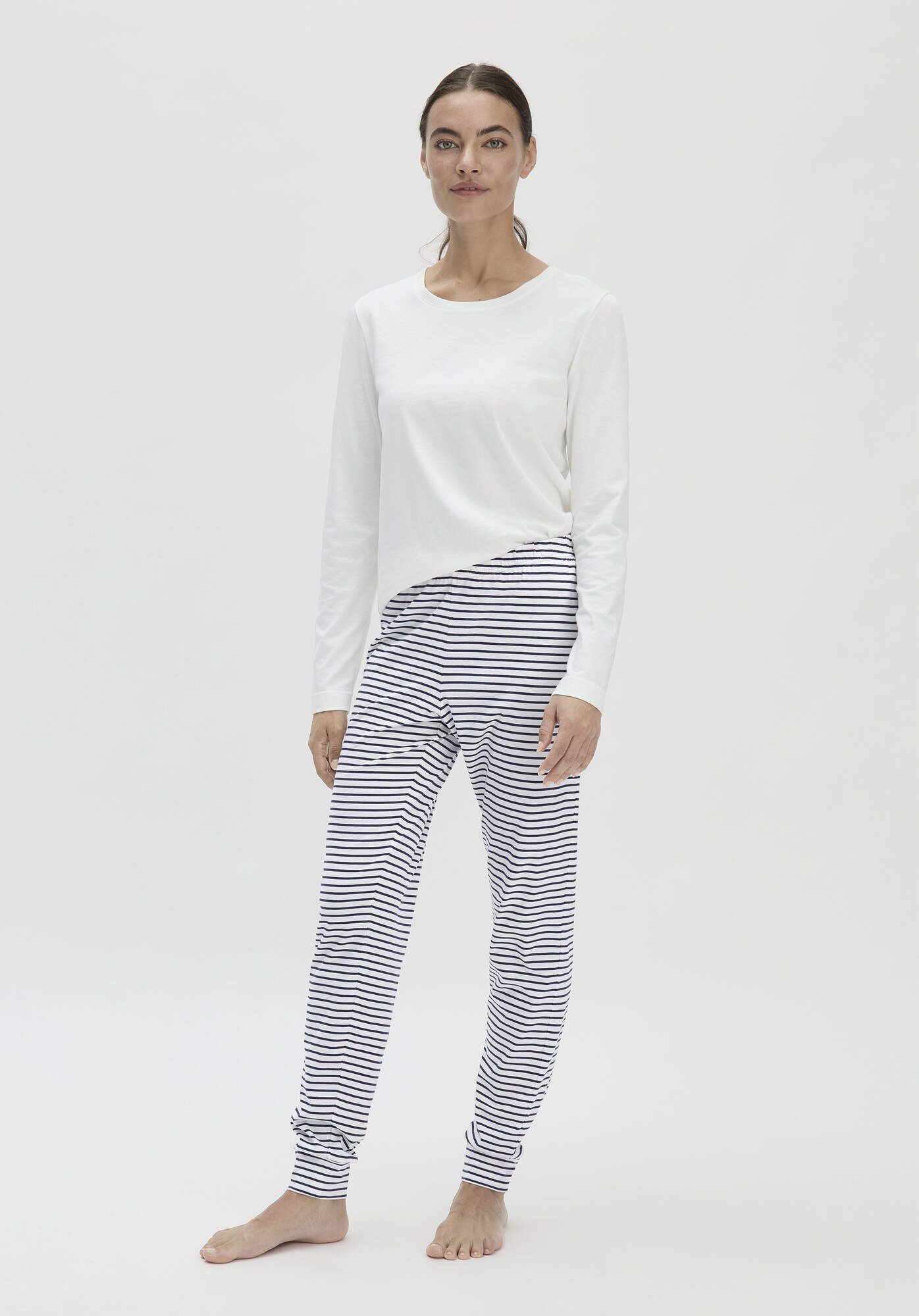 Hessnatur Pyjamahose Slim aus reiner Bio-Baumwolle günstig online kaufen