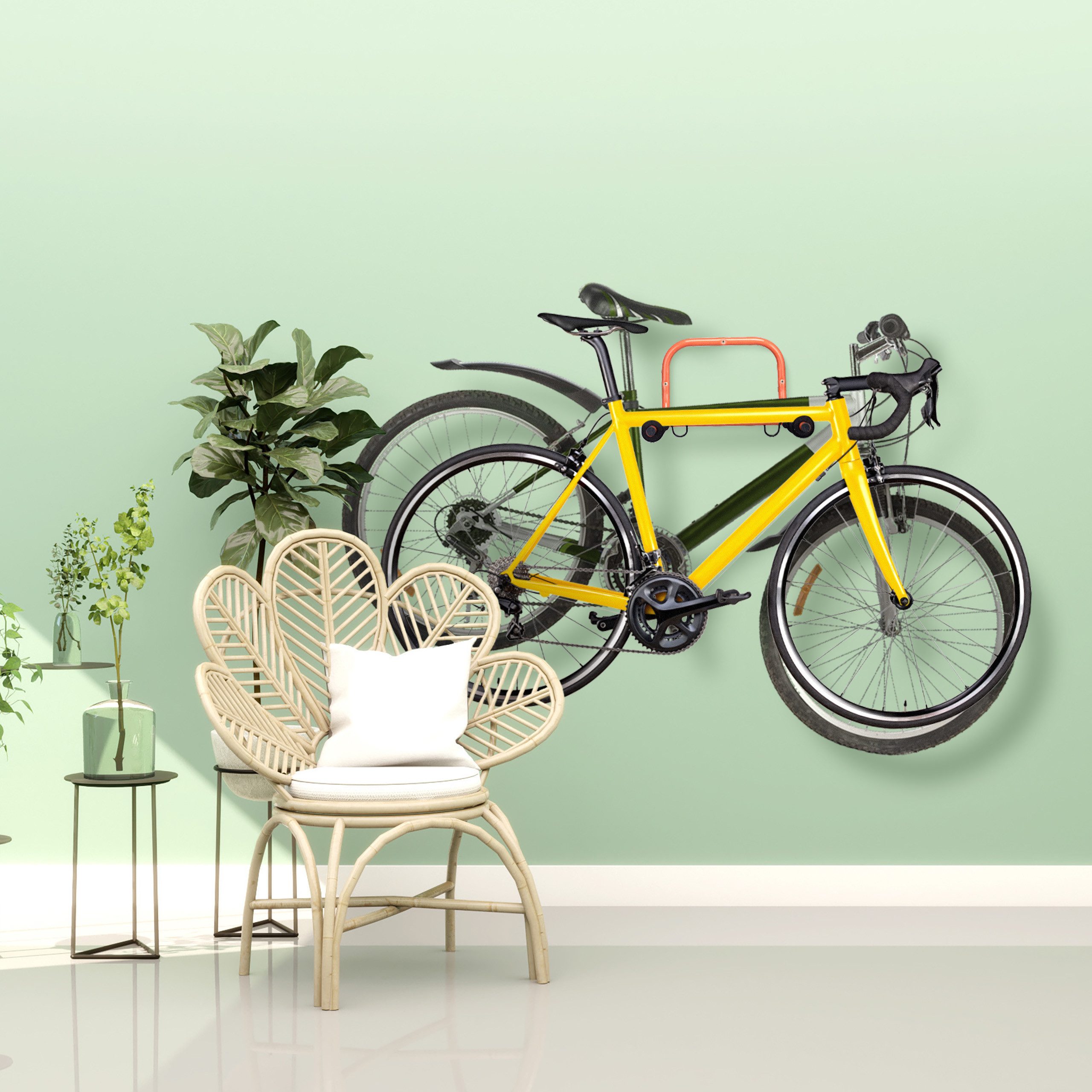 relaxdays Fahrradwandhalterung Fahrrad Wandhalterung für 2 Räder