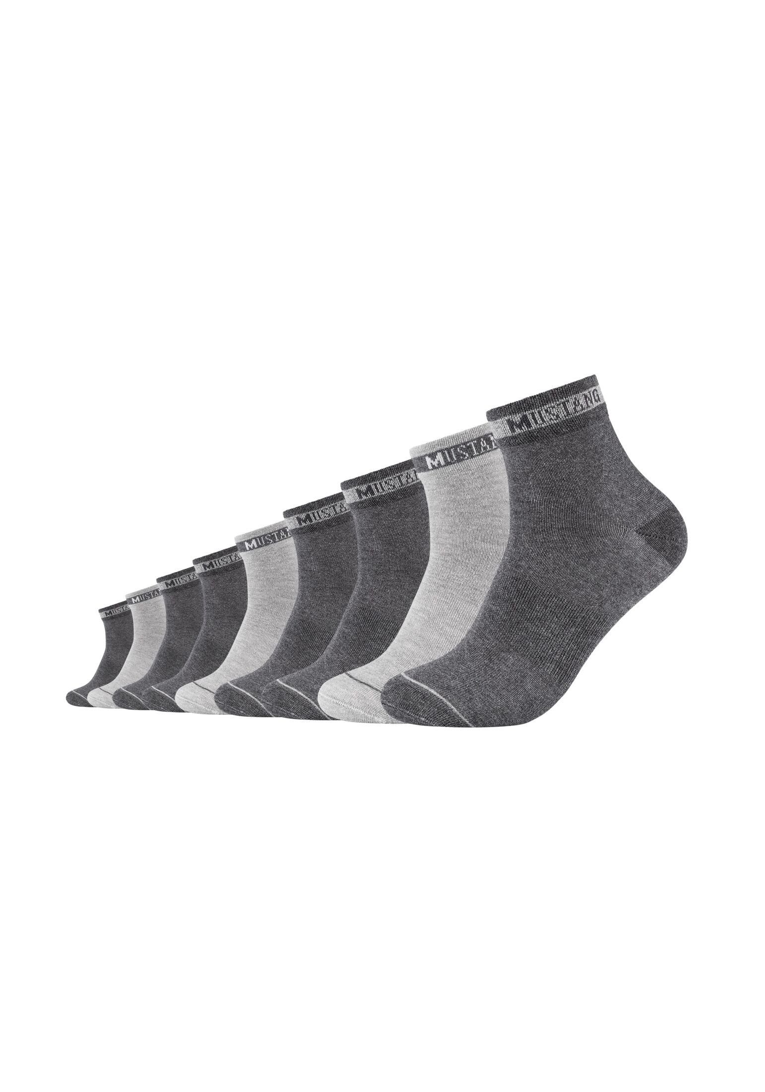 MUSTANG grey mix Kurzsocken Kurzsocken dark Pack 9er