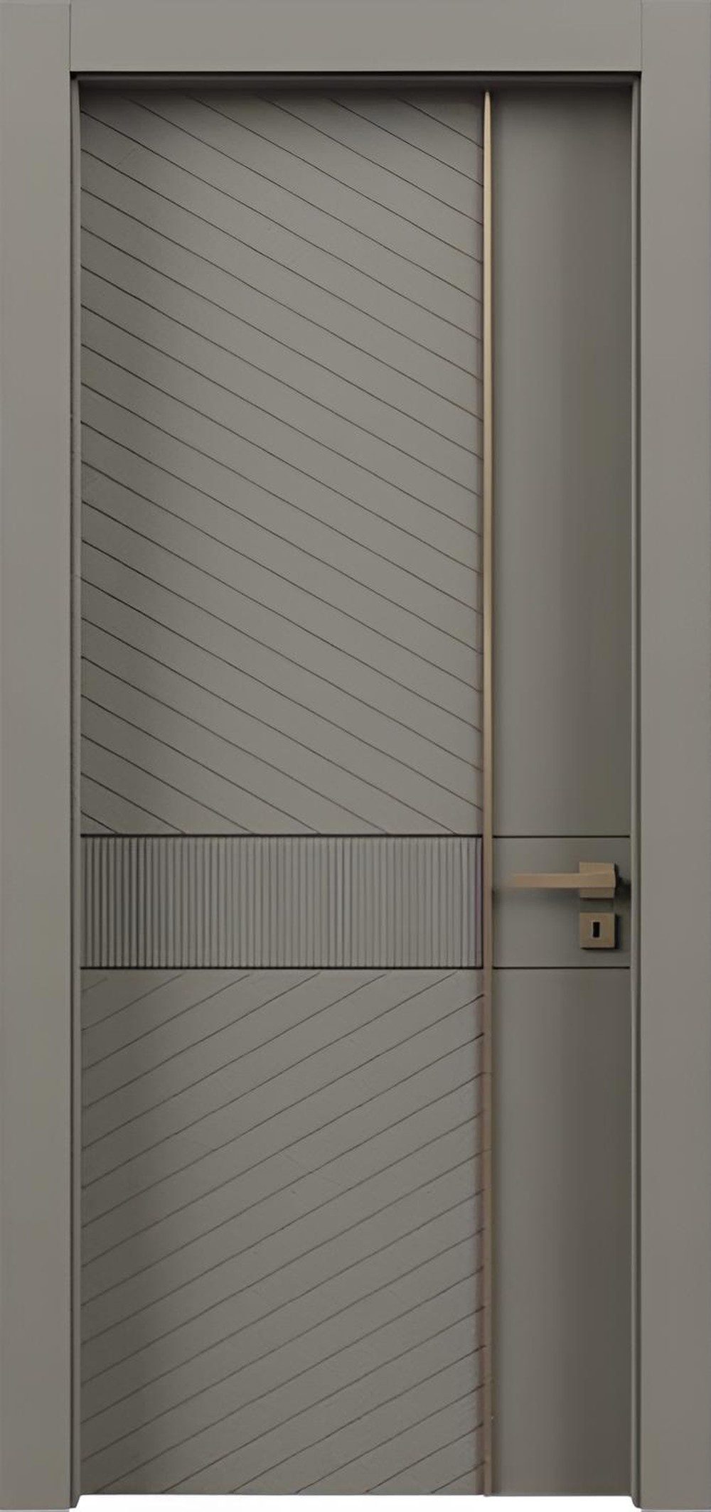 JVmoebel Zimmertür Graue PVC-Tür im Designer-Stil für moderne Innenräume