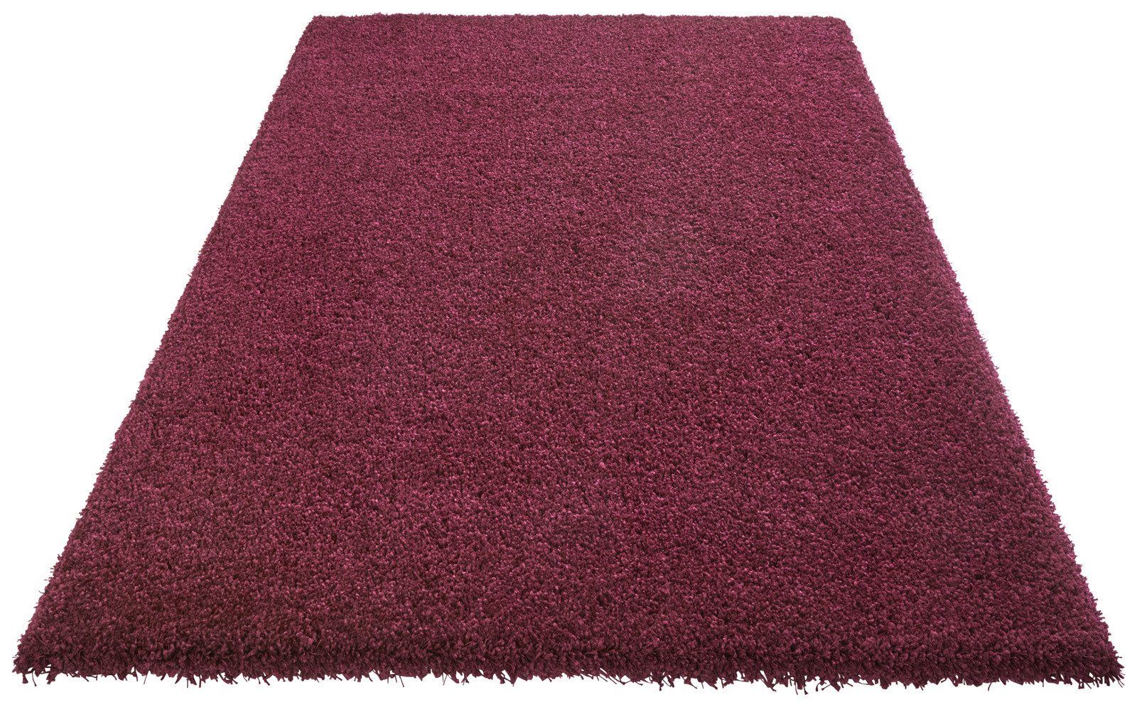 TaraCarpet Langflor-Teppich Ragolle Twilight, rechteckig, Höhe: 60 mm, Shaggy Hochflorteppich bordeaux rot Wohnzimmer Schlafzimmer 065x130
