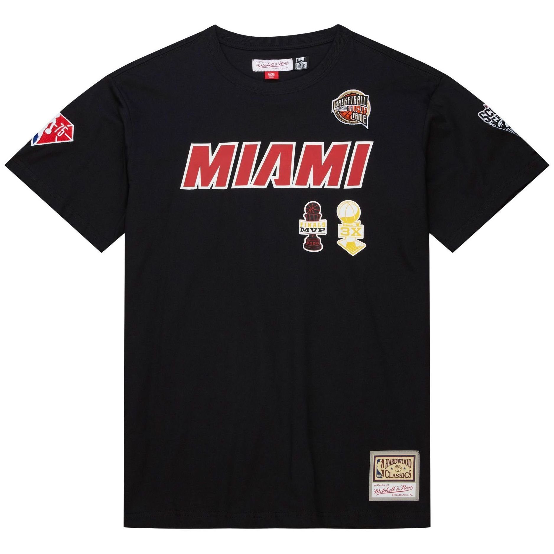 Mitchell & Ness Dwyane Heat Wade Print-Shirt OF Miami FAME HALL