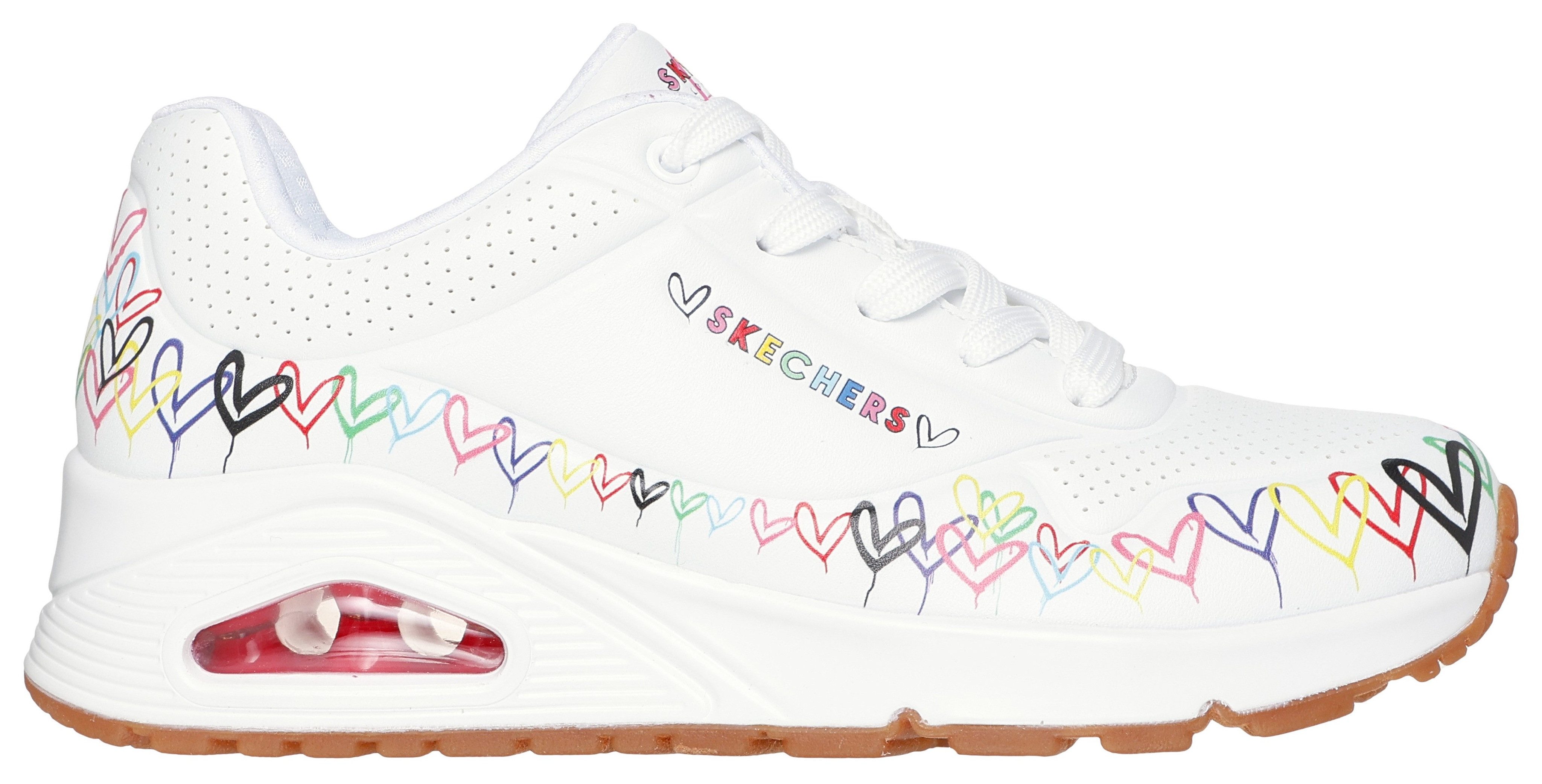 Skechers UNO Sneaker, Keilsneaker, Plateausneaker mit bedruckter Sohle