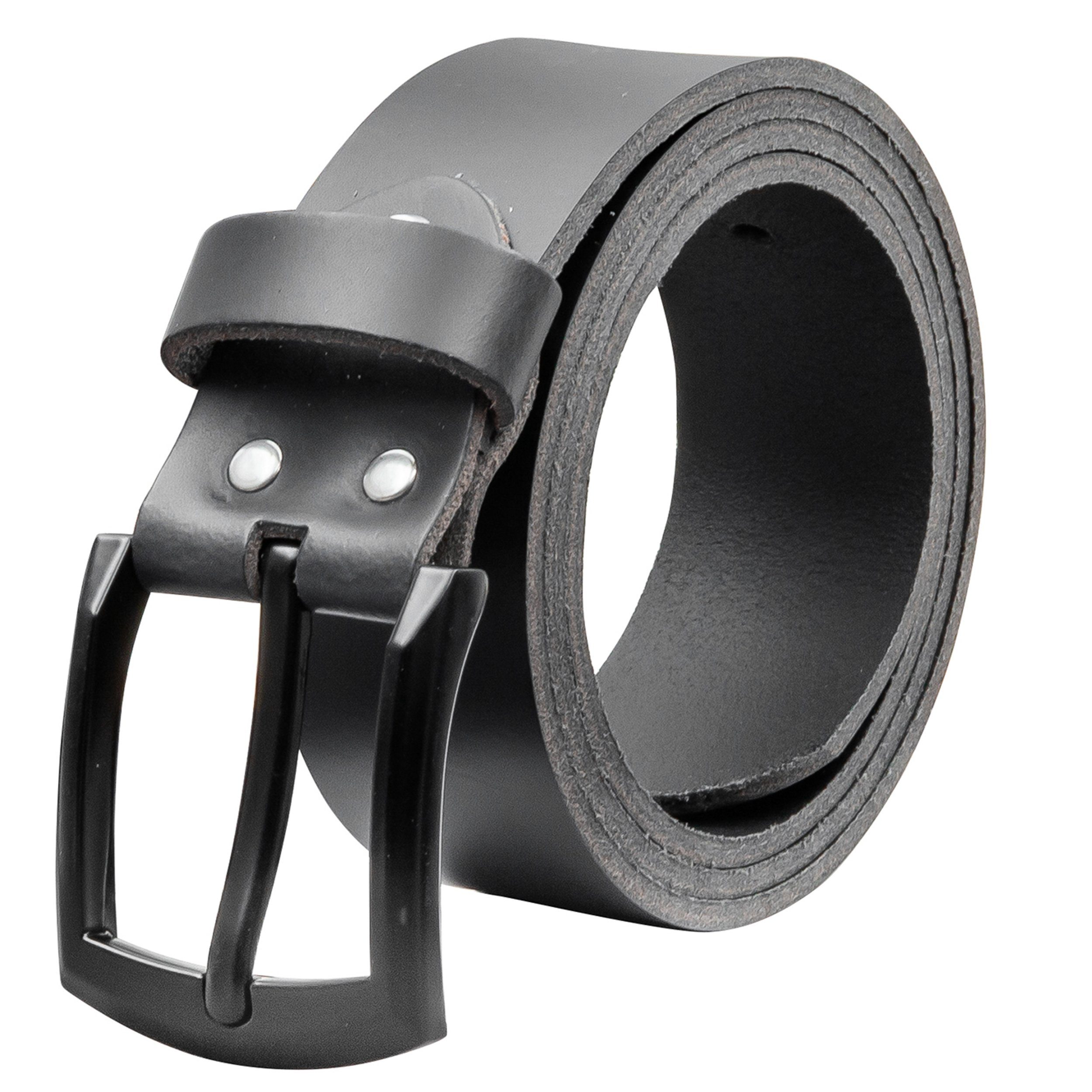 Ledergürtel OM59-PL-Schwarz