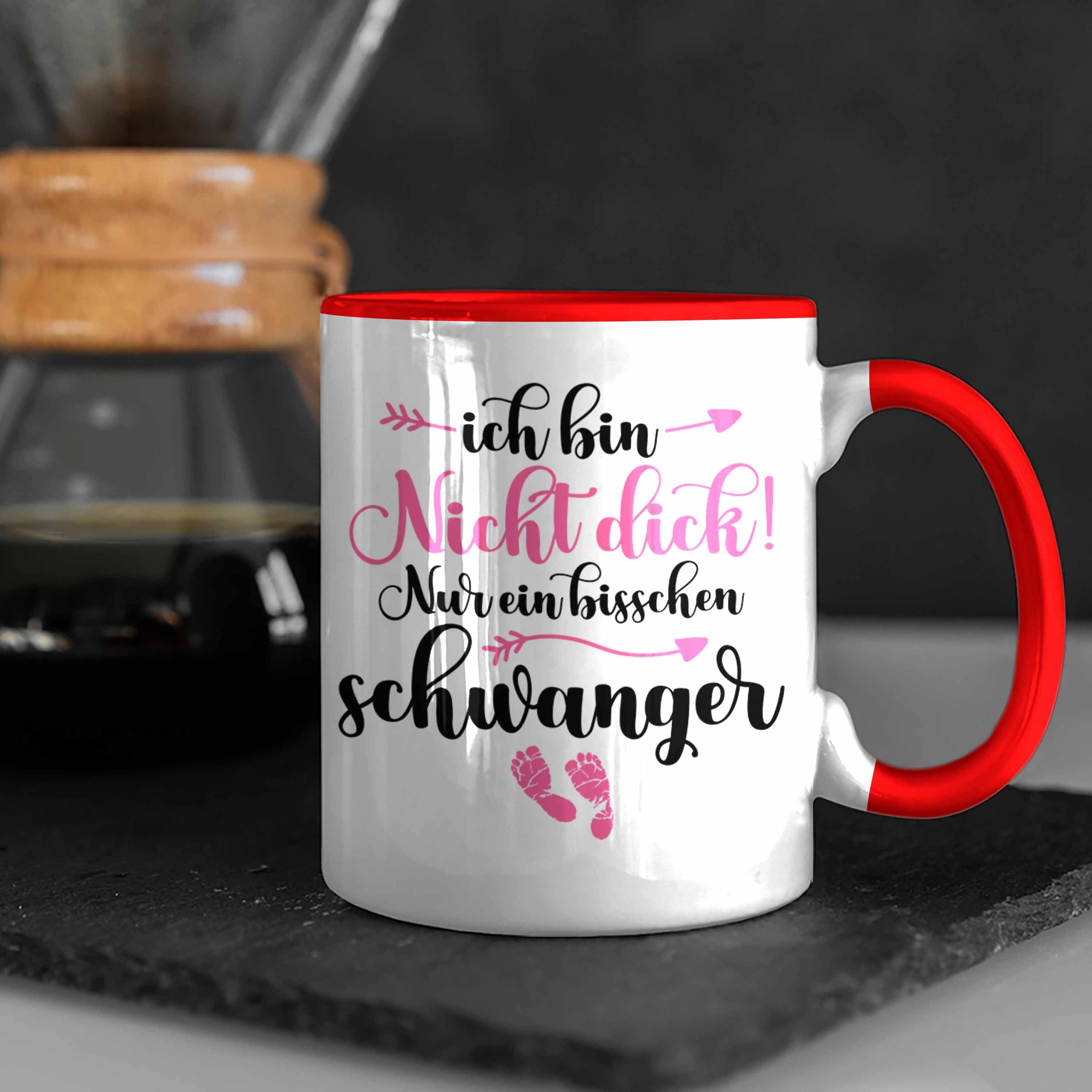 Geschenk Rot Bin Trendation Dick Nicht Bin Überraschung Tasse Ich Schwanger Ich Schwangerschaftsverkündung Tasse Trendation -