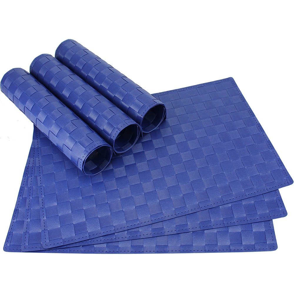 Platzset, Tischset 6 Stk. blau 45x30 cm, matches21 HOME & HOBBY, (6-St)