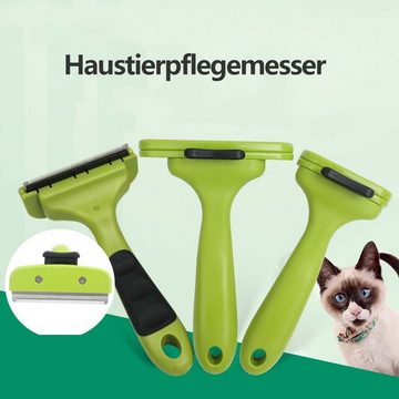 FIDDY Fellbürste Enthaarungskamm für Haustiere. Enthaarungsmesser für Haustiere, Plastik, (Anzug, 1-tlg), Knopf-Haarentfernungskamm, Tierhaarkamm