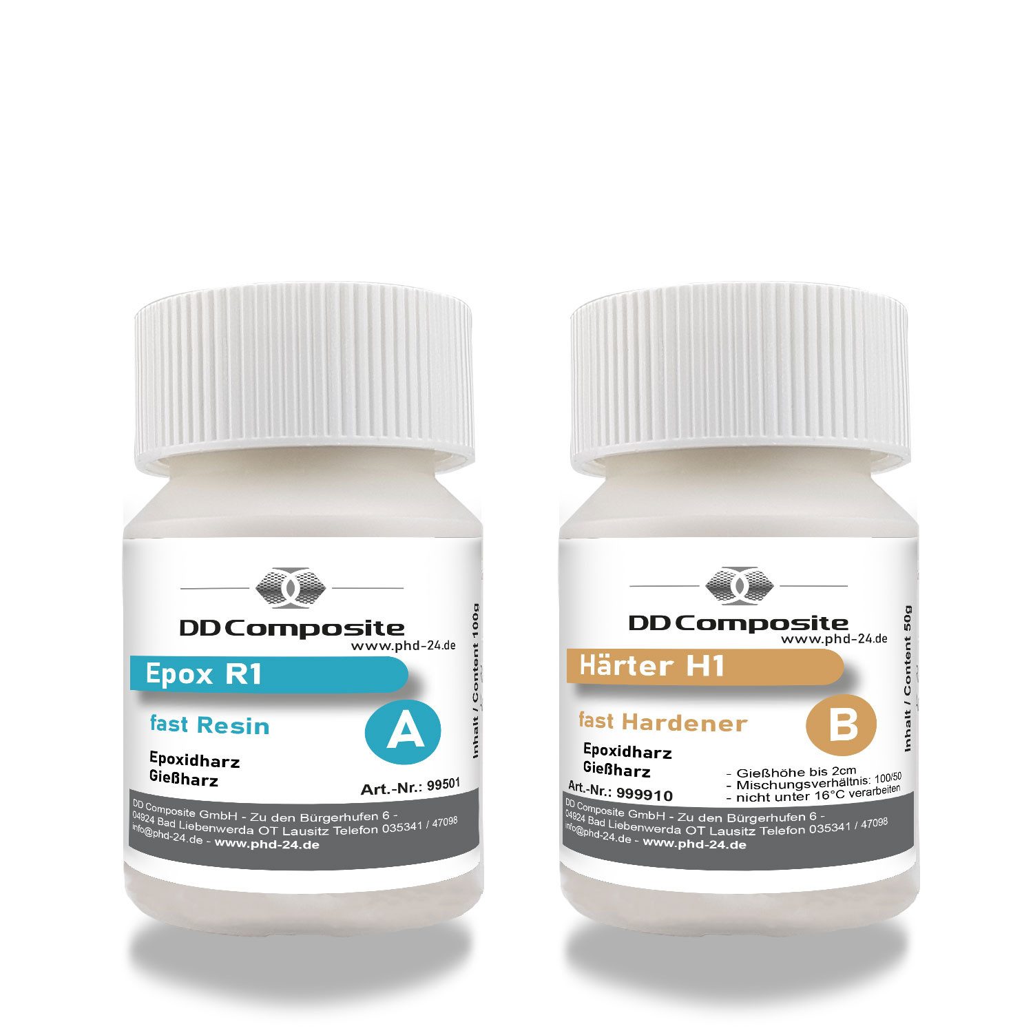 Thumbnail - DD Composite Epoxidharz 150g Epox R1 + Härter H1 fast bis 2cm