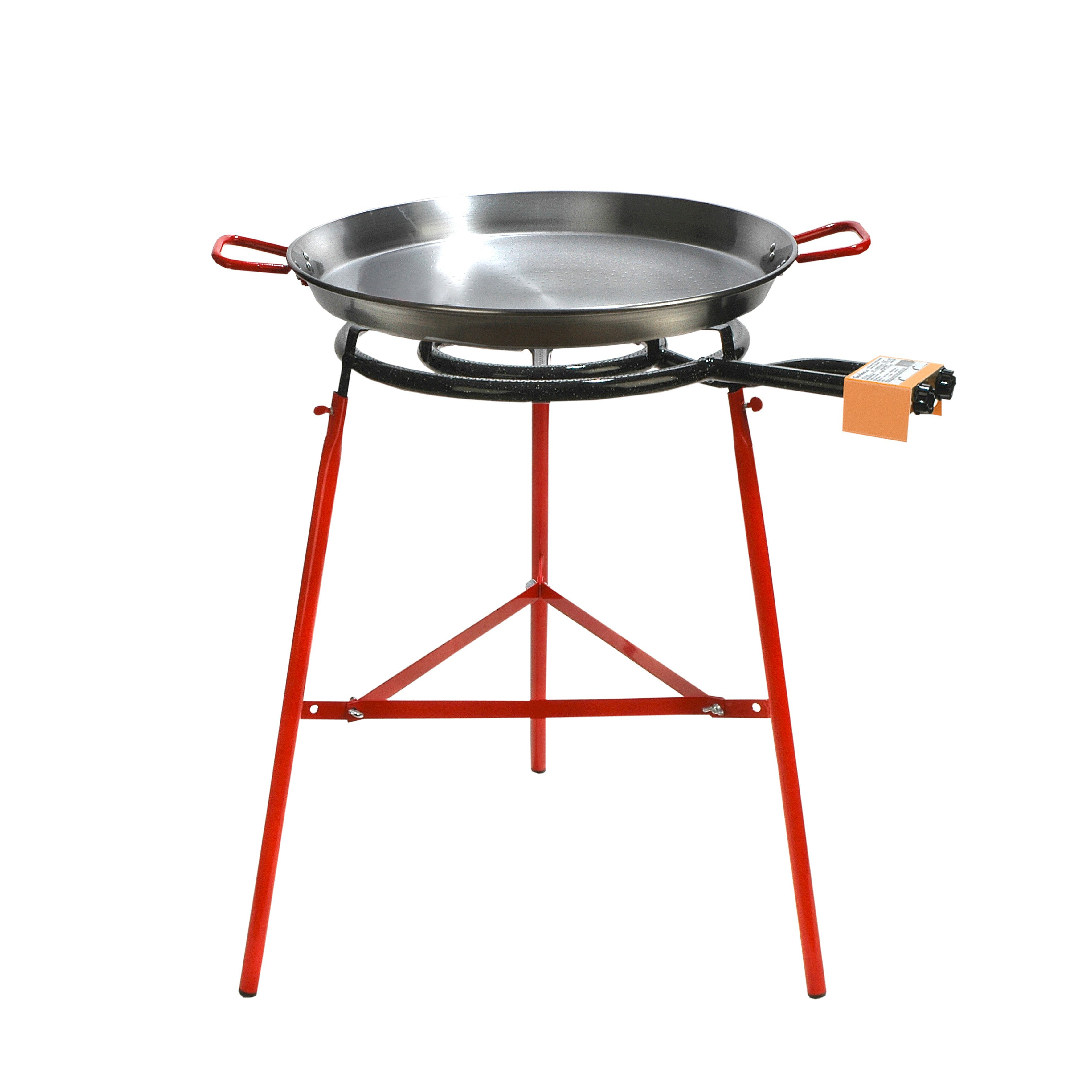 Garcima Paellapfanne Paella Grill Set Mirador mit Kelle und Gasanschluss - 20 Rationen