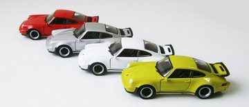 Welly Modellauto PORSCHE 911 Turbo Modellauto 11,5cm Modell Auto Metall 53 (Rot), Spielzeugauto Kinder Geschenk