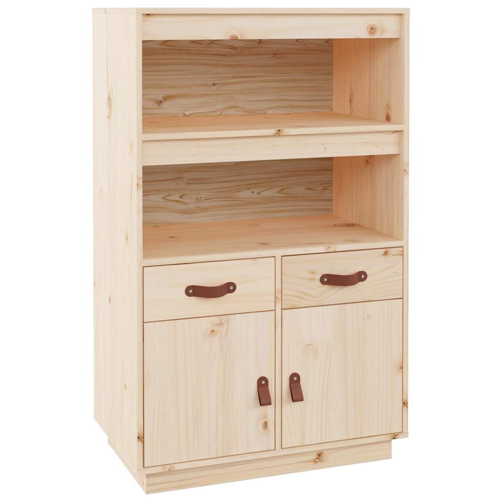 vidaXL Highboard Highboard 67x40x108,5 cm Massivholz Kiefer (1 St)