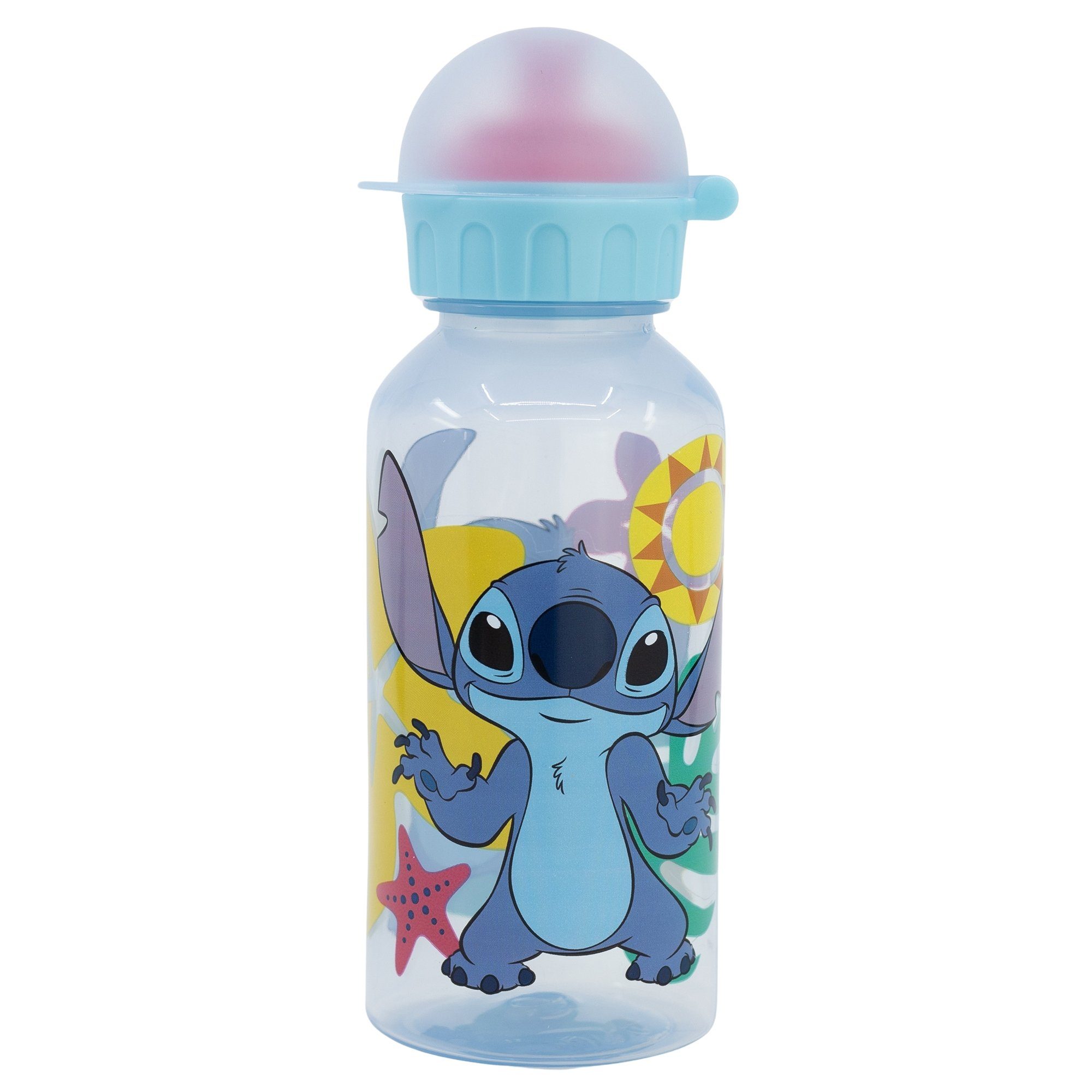 Stitch 3 Kuststoff, Brotdose Set Kammern Trinkflasche, Lunch Lunchbox Disney mit (2-tlg), 2 370 Disney tlg. ml