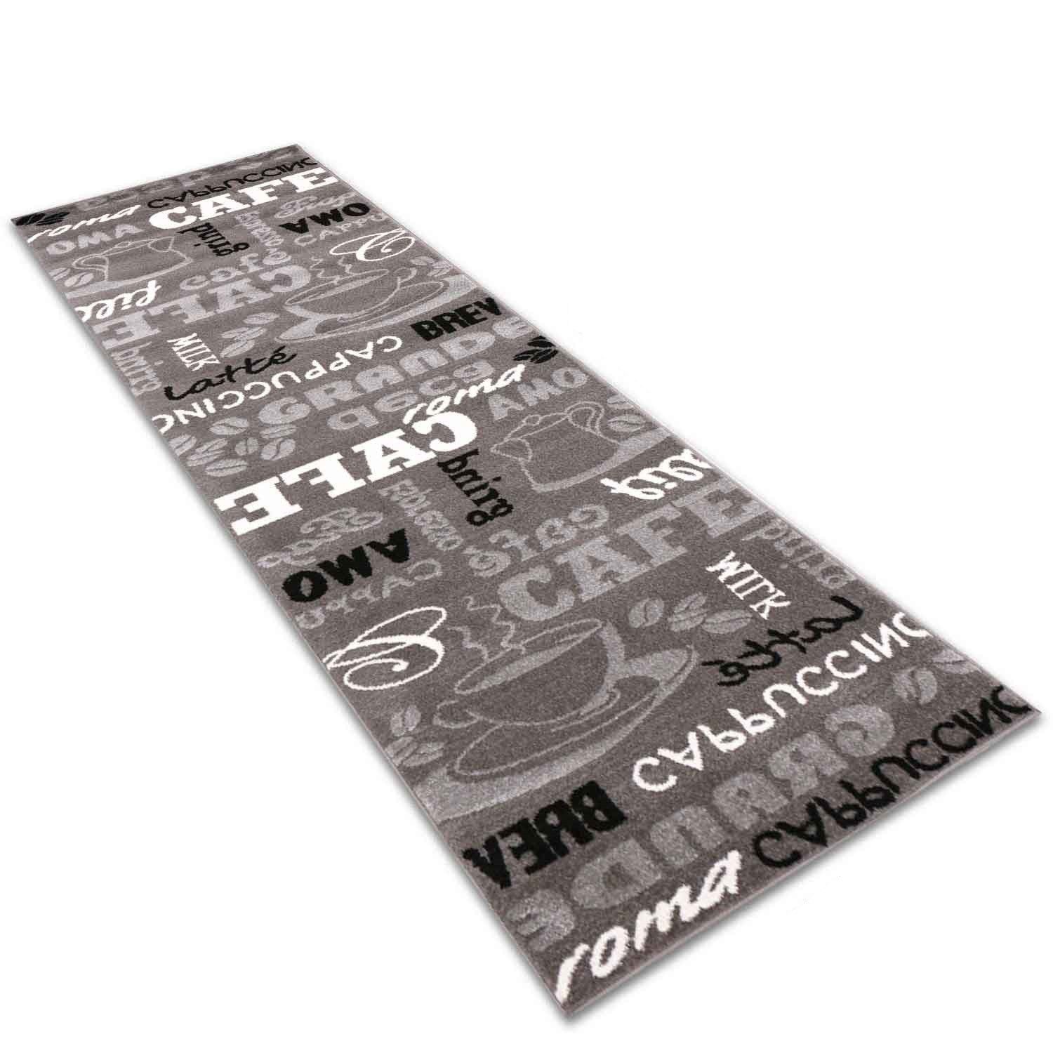 Vimoda Küchenläufer Trendiger Kaffee Teppich, Rechteckig, Höhe: 5 mm, Muste günstig online kaufen