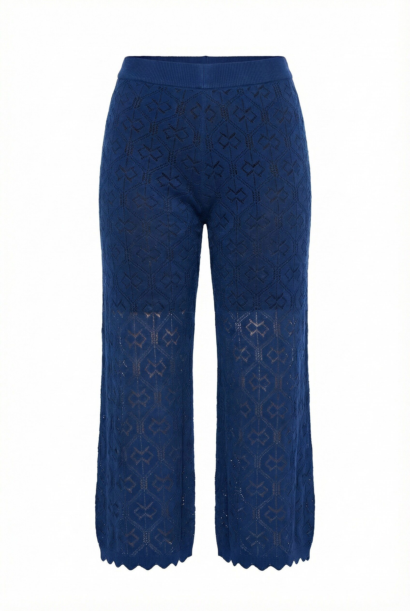 MIAMODA 7/8-Hose Culotte weites gerades Bein Ajour-Strick – Bild 4 von 5