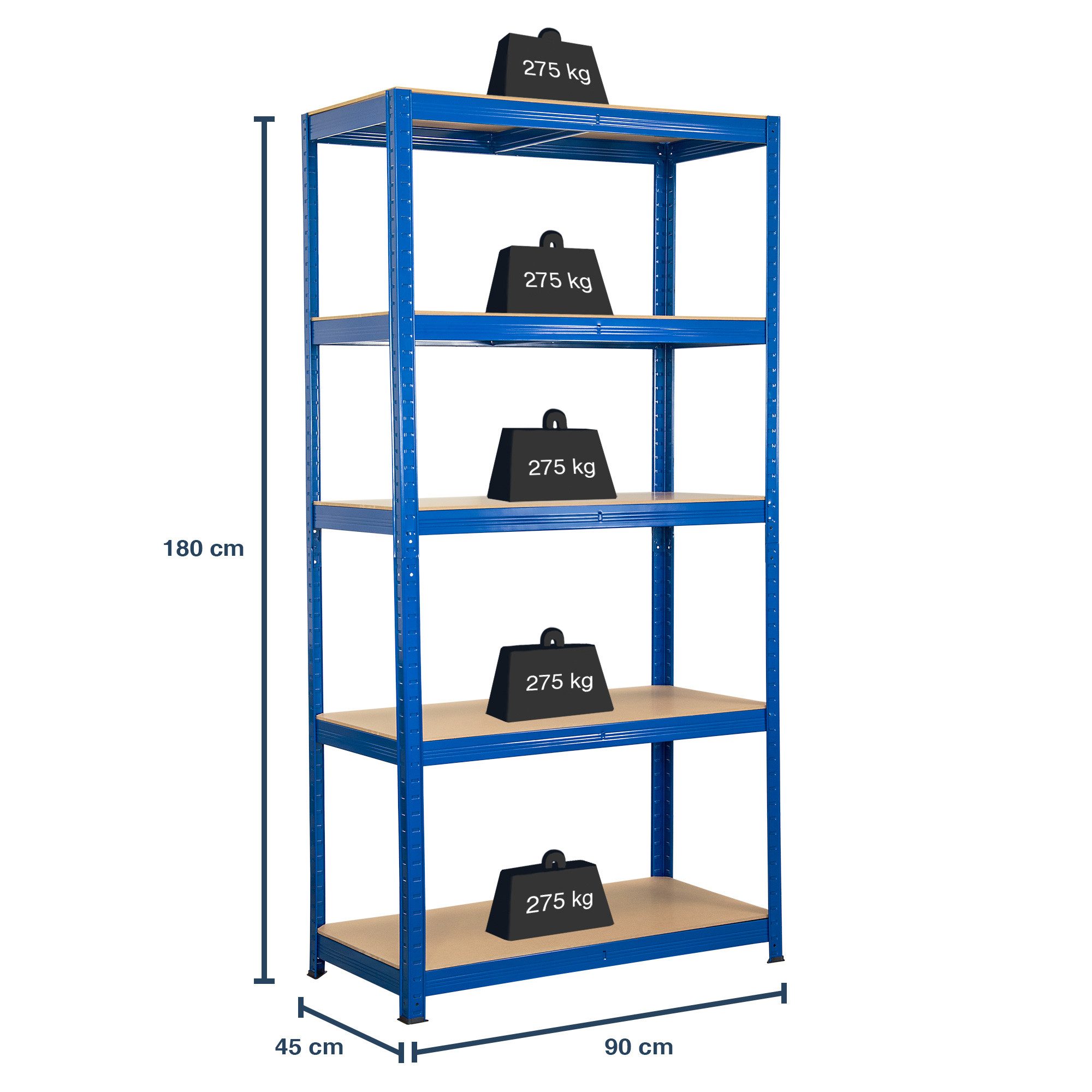 SCHMIDT security tools Schwerlastregal SCHMIDT security tools Schwerlastregal 180x90x45cm 275kg pro Boden