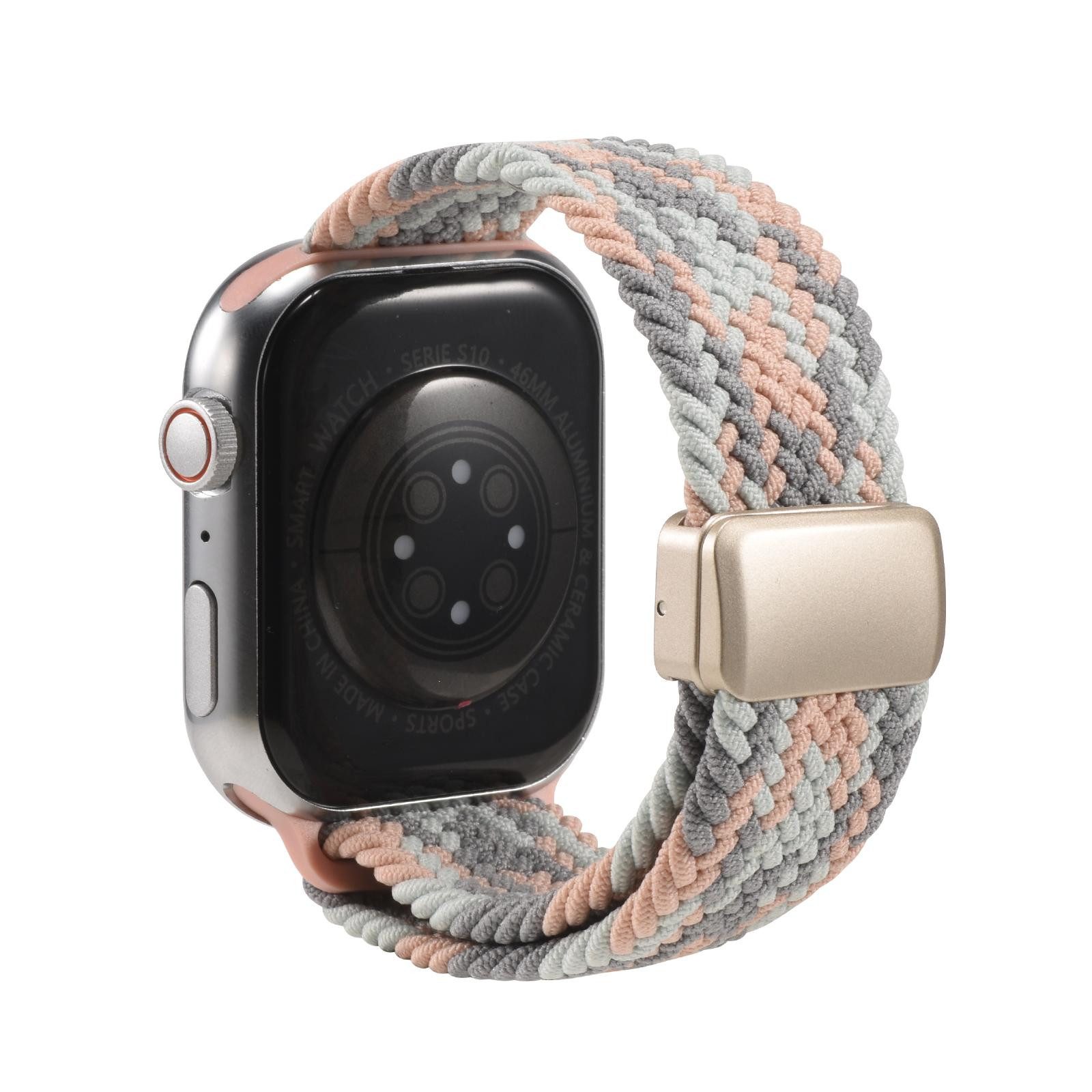 CoolGadget Smartwatch-Armband Fitnessarmband aus Nylon iWatch, für Apple Watch 1 - 6 7 8 9 10 11 SE 1 2 3 Ultra 1 2 3 42 44 45 49 mm