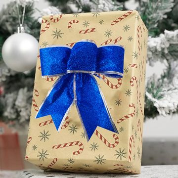 Lubgitsr Weihnachtsbaumschleife 8 Stücke Ziehschleife Geschenkschleife Geschenkband Bogen Schleifen (8-tlg)
