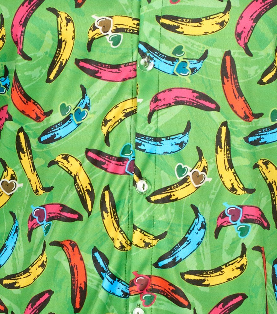 andrea-moden Kostüm Pop Banana Retro Hippie Hemd für Herren, Grün günstig online kaufen