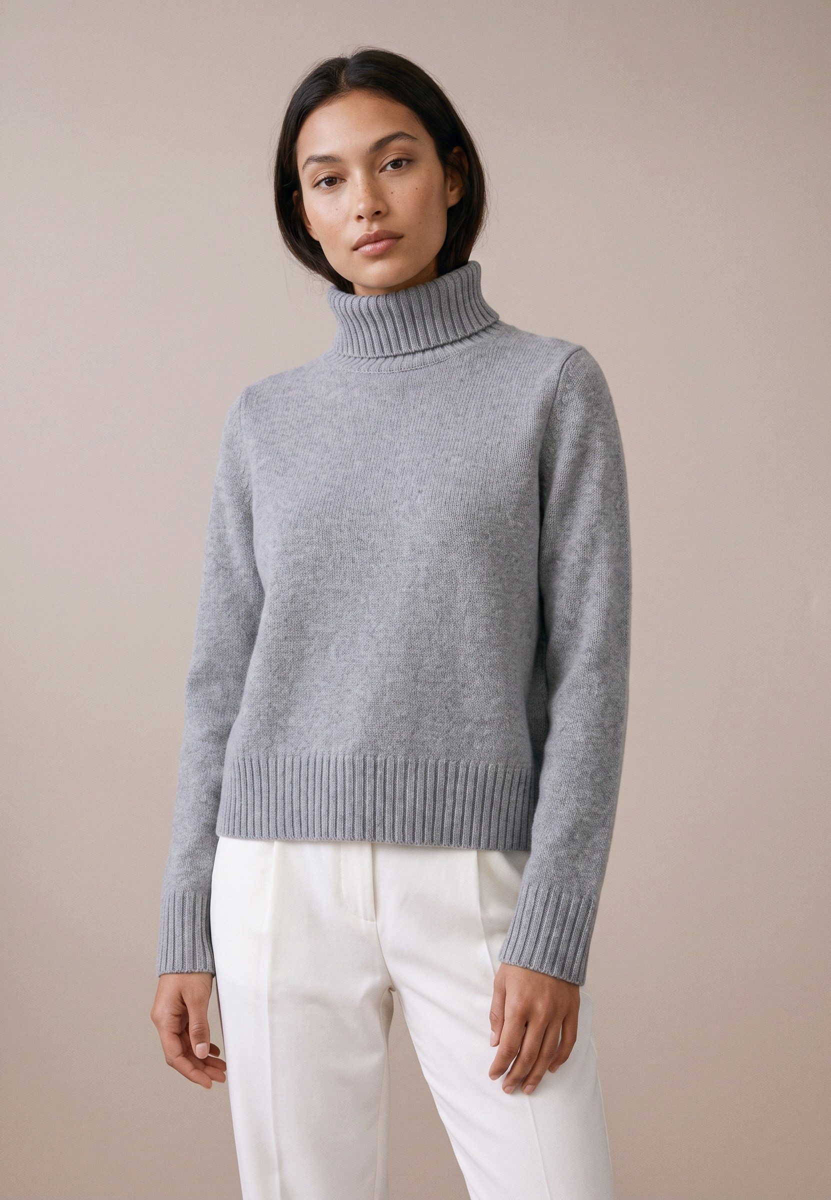 FYNCH-HATTON Rollkragenpullover aus reiner Wolle mit Rollkragen Rollkragen