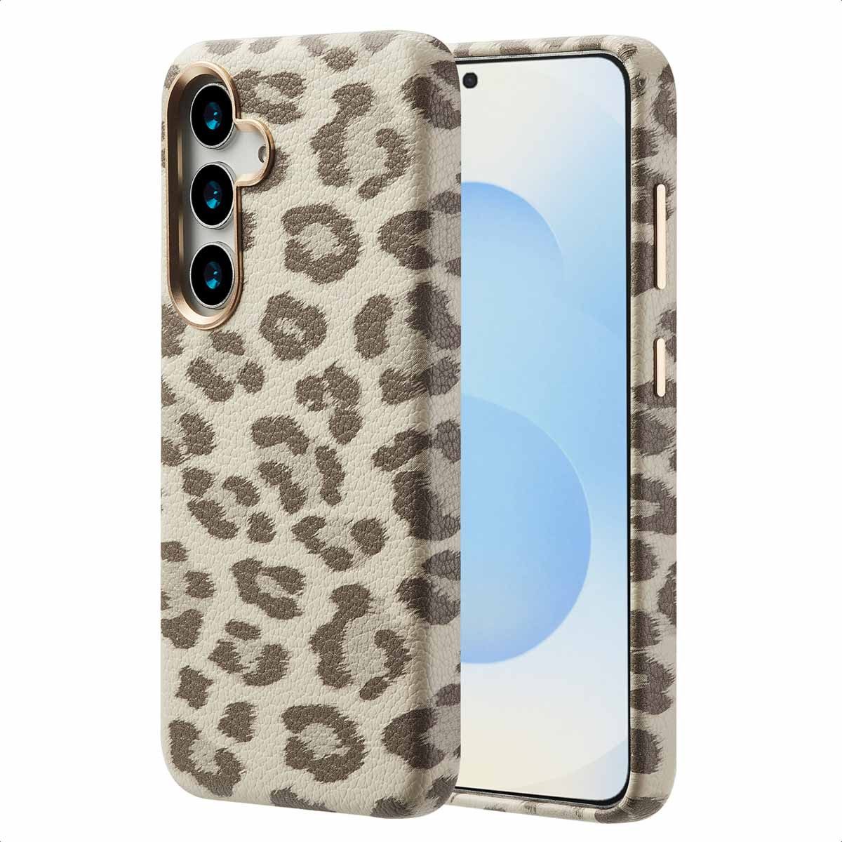 Selencia Backcover Selencia Sabi Backcover Leopardenmuster mit MagSafe Samsung Galaxy S25