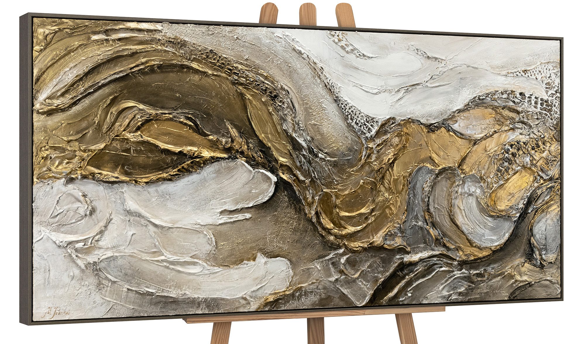 YS-Art Gemälde Unendlichkeit, Abstrakte Bilder, Leinwandbild Abstrakt 3D Ef günstig online kaufen